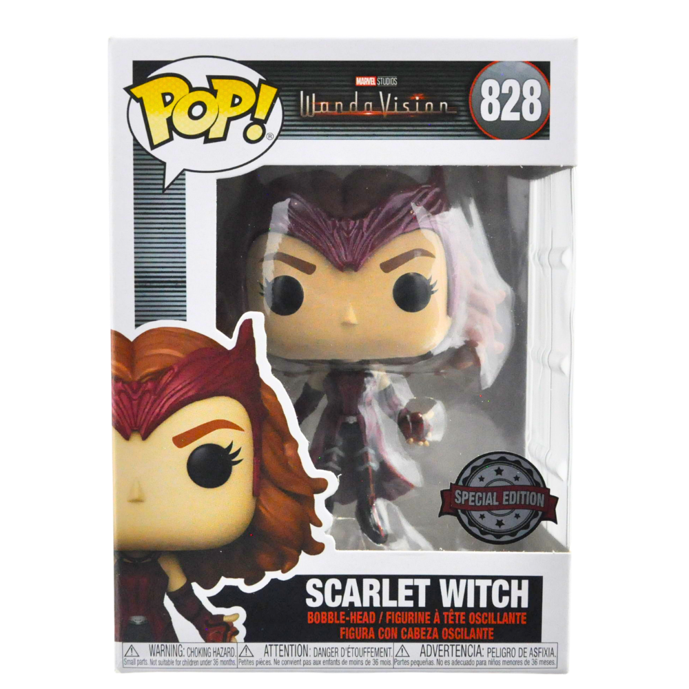 Funko Pop! Marvel WandaVision Scarlet Witch Levitating Action Figure - Special Edition Exclusive Collectible for Fans & Home Decor