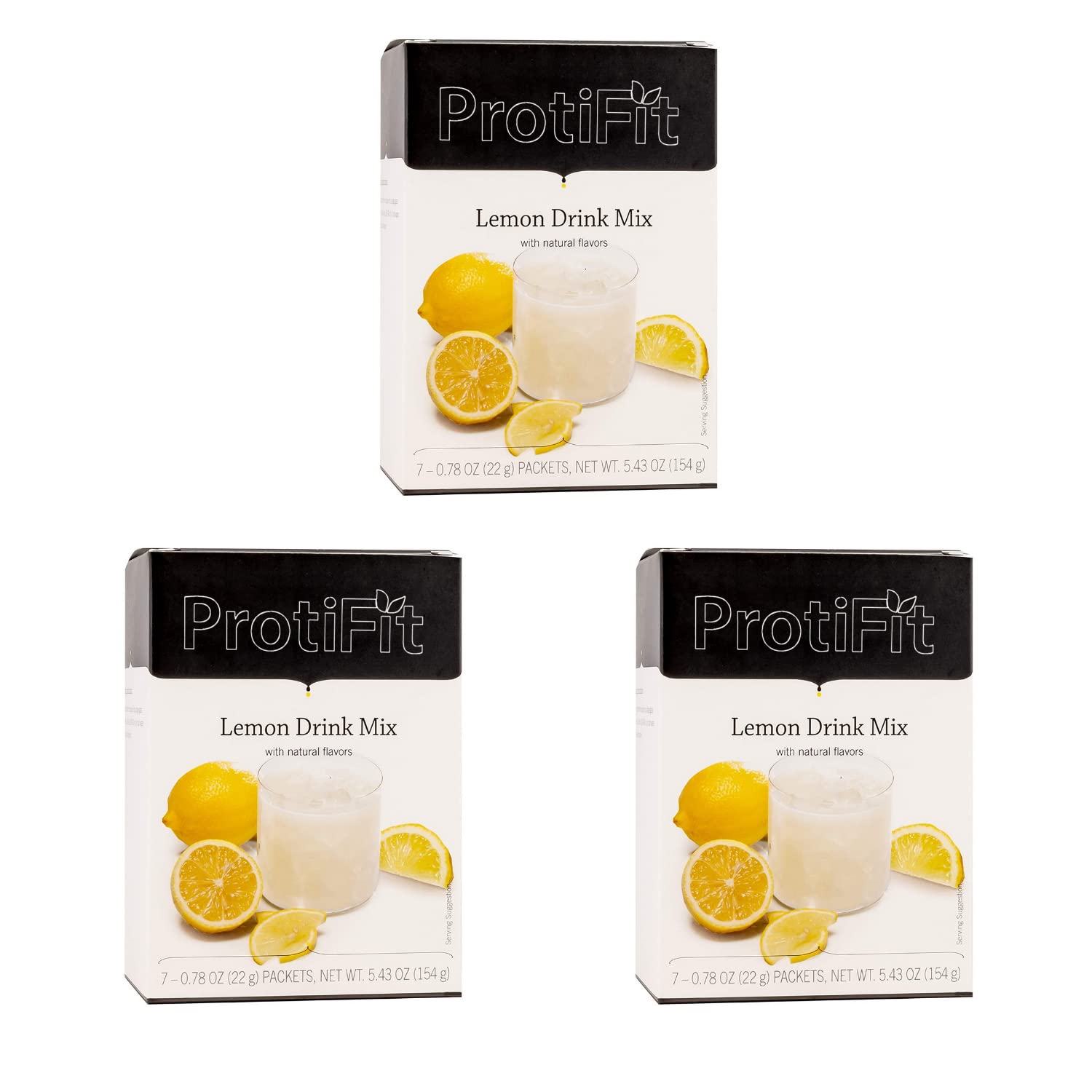 High Protein Lemon Fruit Drink 3 Pack - 15g Protein, Low Calorie, Sugar Free, Ideal Protein Compatible - 7 Servings Per Box - Perfect for Post-Workout Recovery & Healthy Snacking