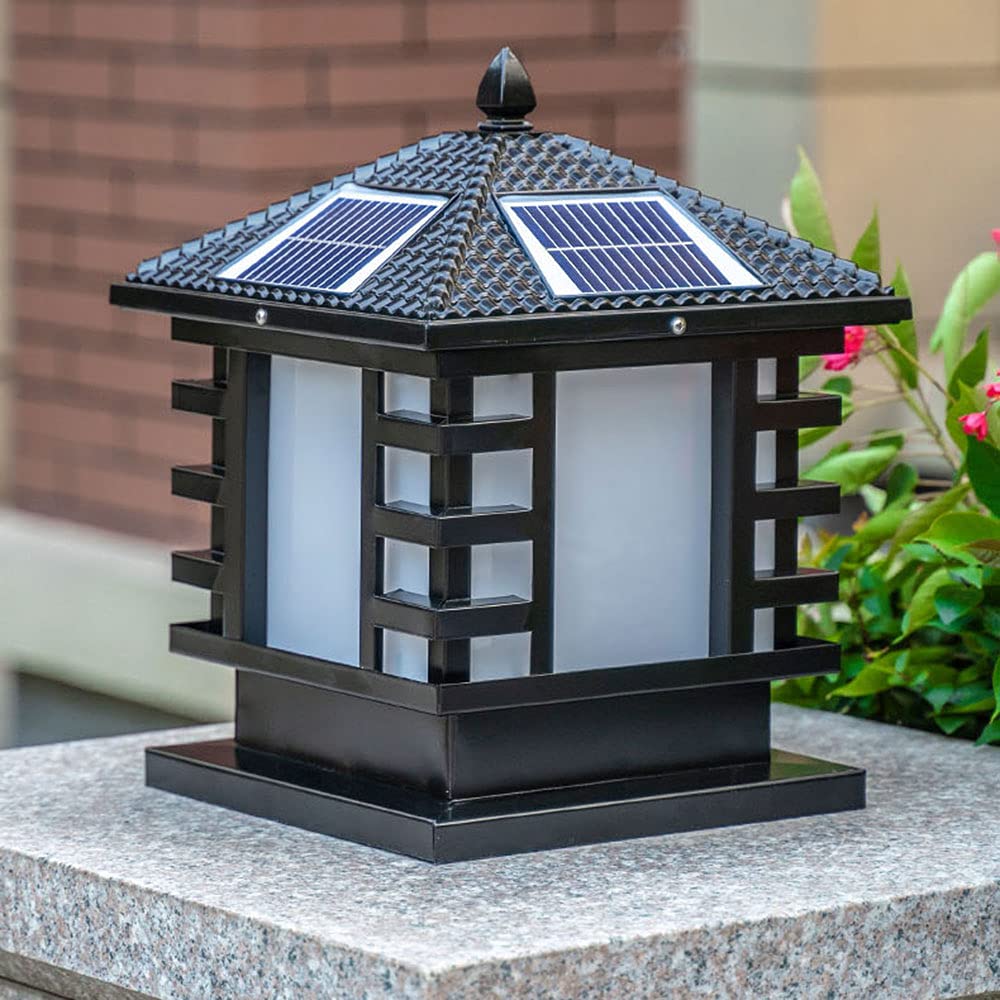 Solar Post Cap Lights Outdoor - Waterproof Square LED Fence Lighting for Patio, Porch, Garden, Deck & Gate - Durable Landscape Lamp for Columns, Walls & Pier Posts - Perfect for Villa, Yard & Pathway Illumination