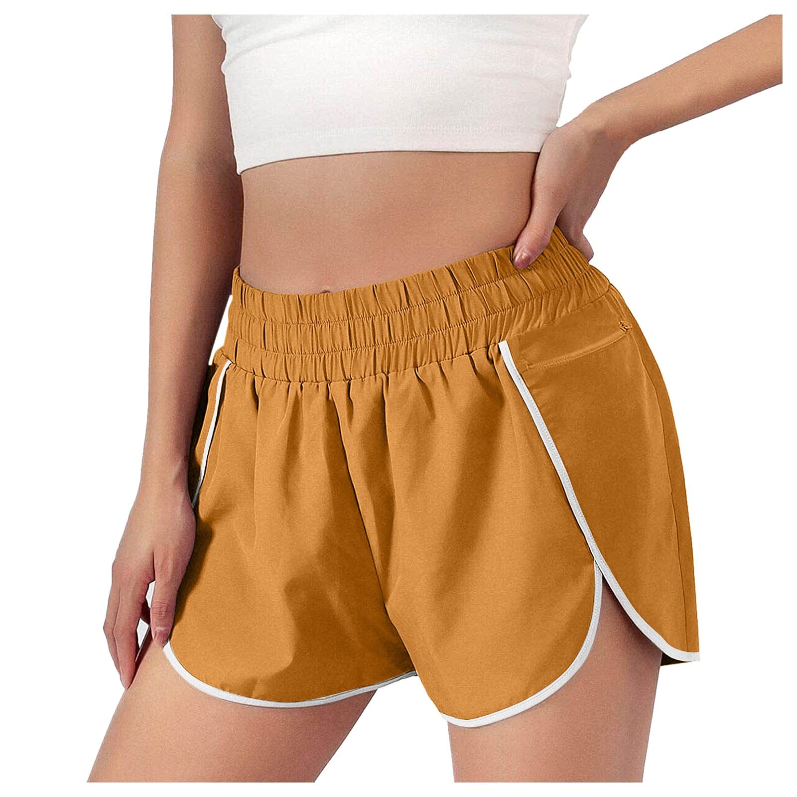 Women's Loose Fit Running Shorts with Elastic Waist & Pockets - Breathable Workout Athletic Shorts for Jogging, Yoga, Gym & Casual Wear