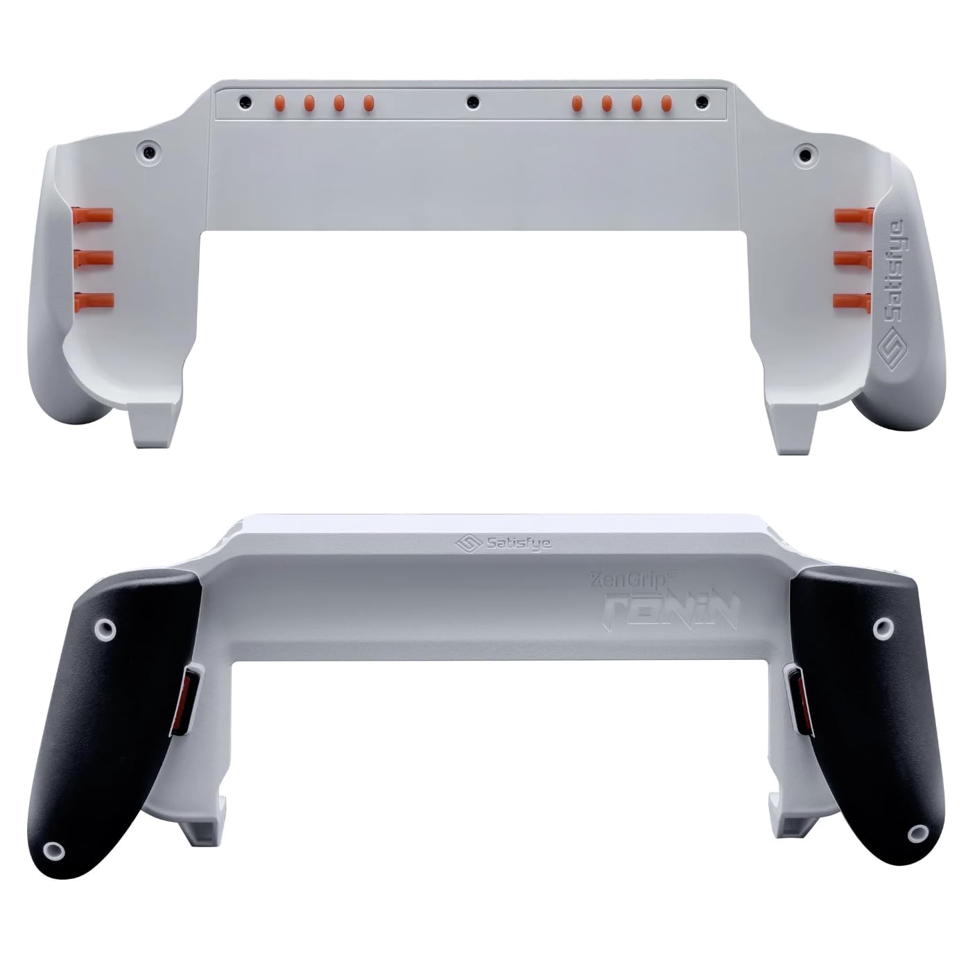 Satisfye ZenGrip Ronin White Grip - Ergonomic Dockable Switch Grip for Nintendo Switch, Joy Con & Switch Control, Enhanced Comfort for Gaming Sessions, Perfect for Handheld and Docked Play