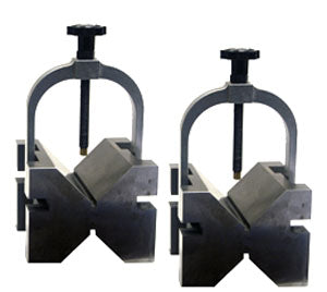 Precision Vee Blocks with Clamps - Heavy Duty Metal Workholding Tool Set (Pair) for Milling, Drilling & Lathe Work - Perfect for Machinists & Metalworking Professionals