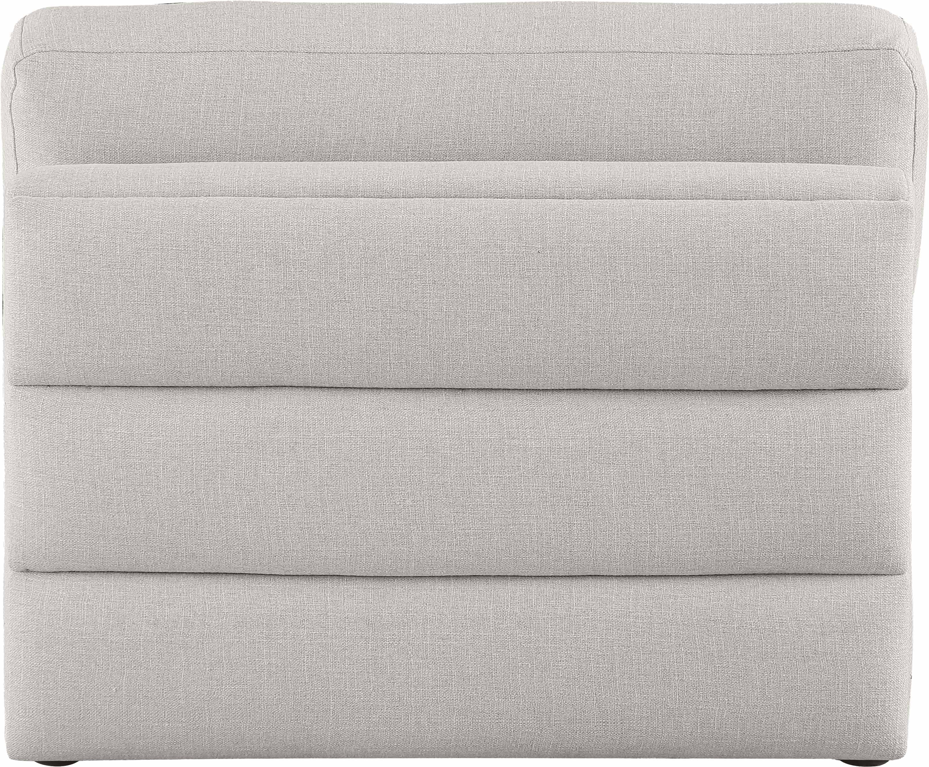 Beckham Durable Linen Textured Fabric Armless Chair - Modern Home Office & Living Room Accent Furniture for Relaxing & Decor