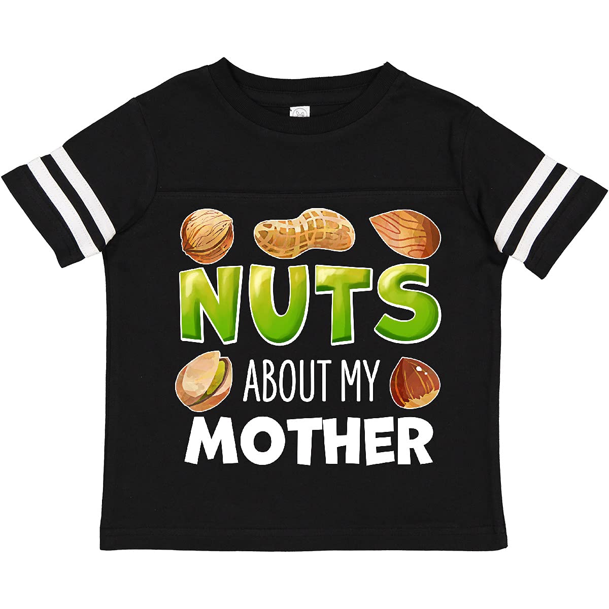 Inktastic 'Nuts About My Mother' Peanut, Almond, Pistachio Toddler T-Shirt - Cute Graphic Tee for Kids, Baby Boys & Girls - Perfect for Mother's Day, Family Photos & Casual Outings