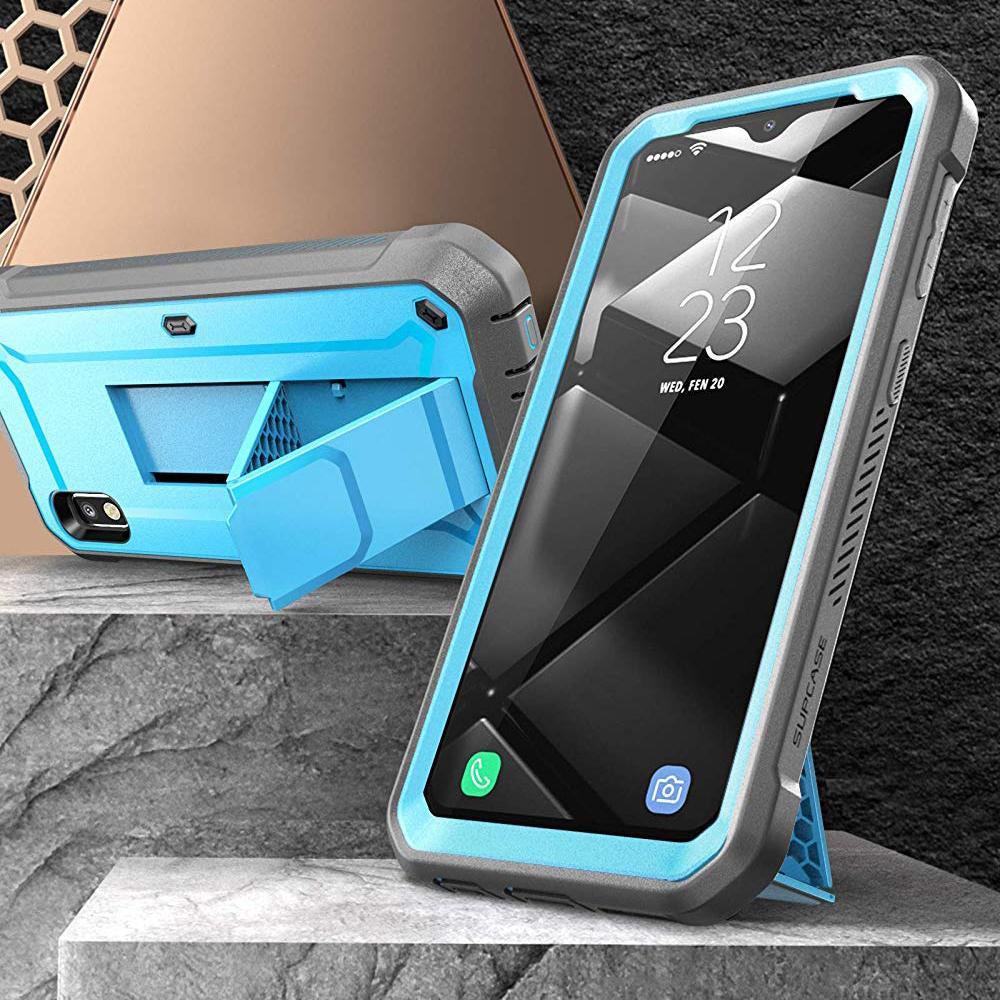 Samsung Galaxy A10e Unicorn Beetle Pro Rugged Case with Holster - Shockproof & Drop Protection (Blue) - Perfect for Outdoor, Construction & Active Lifestyle