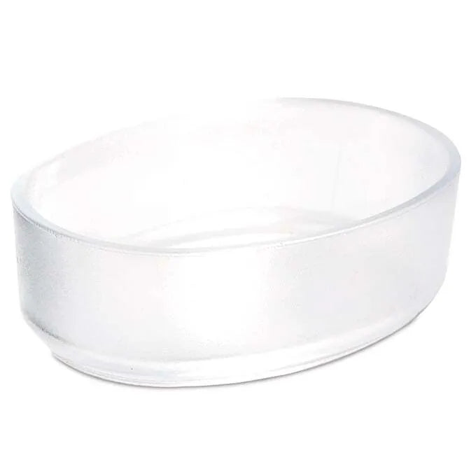 Comatec 1 oz Frosted Mini Oval Dish - Small Serving Bowl for Appetizers, Candles, Jewelry & Party Favors - Perfect for Weddings, Events & Home Decor