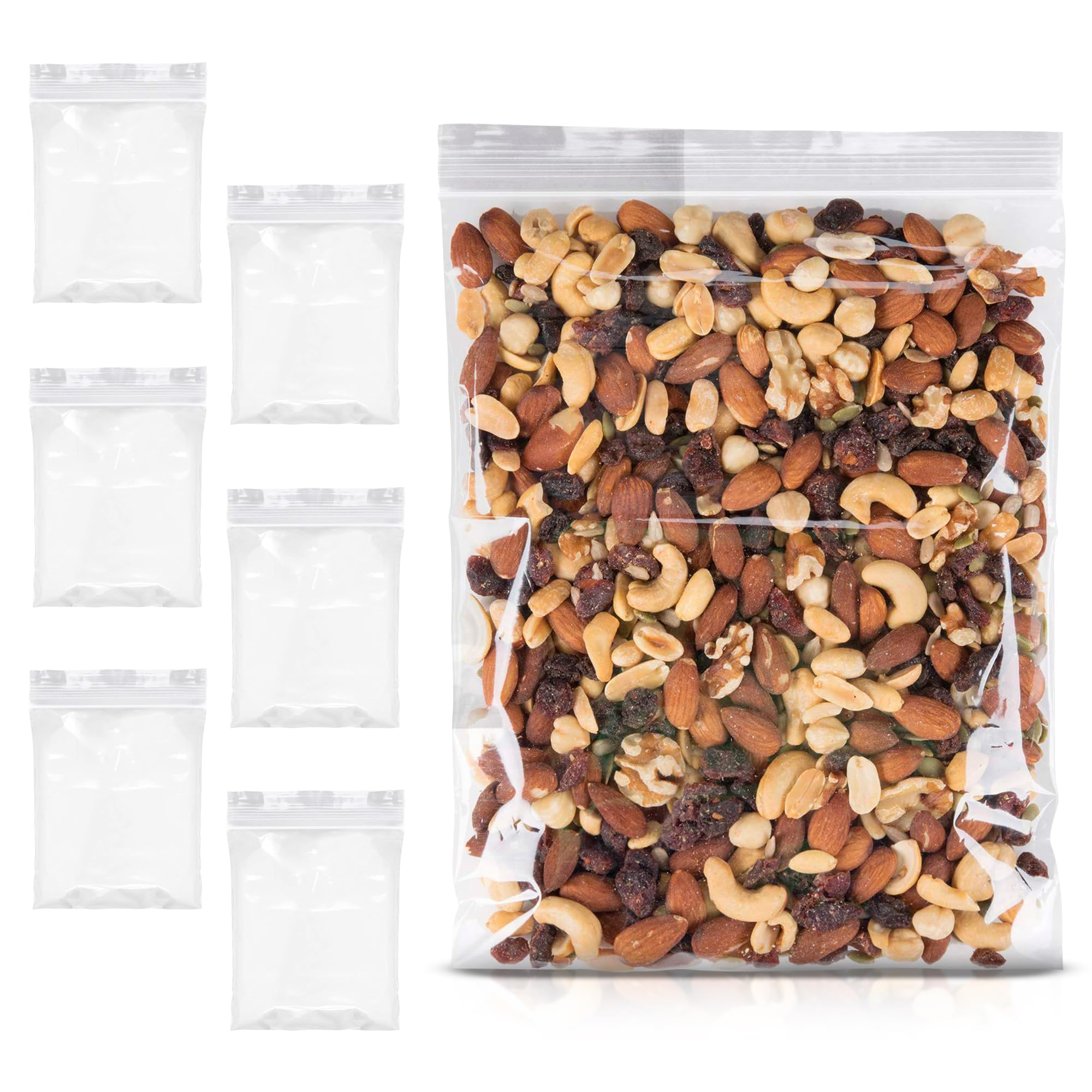 1000 Pack 8x10 Inch Clear Reclosable Zipper Bags - 2 Mil Thick High Clarity Polypropylene Resealable Plastic Bags for Food Storage, Crafts, Office Supplies & Retail Packaging