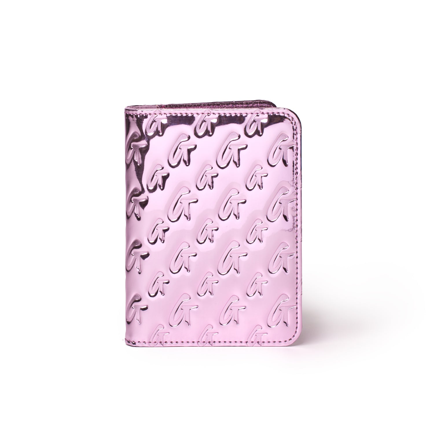 Personalized Metallic Pink Monogram Passport Holder - Custom Initials for Travel & Luxury Accessories - Perfect for Vacation, Business Trips & Gifts