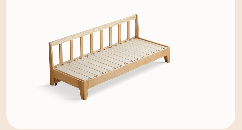 Oak Solid Wood Sleeper Sofa - Convertible Sofa Bed for Small Spaces, Guest Room & Living Room | Durable & Stylish Furniture for Home & Office