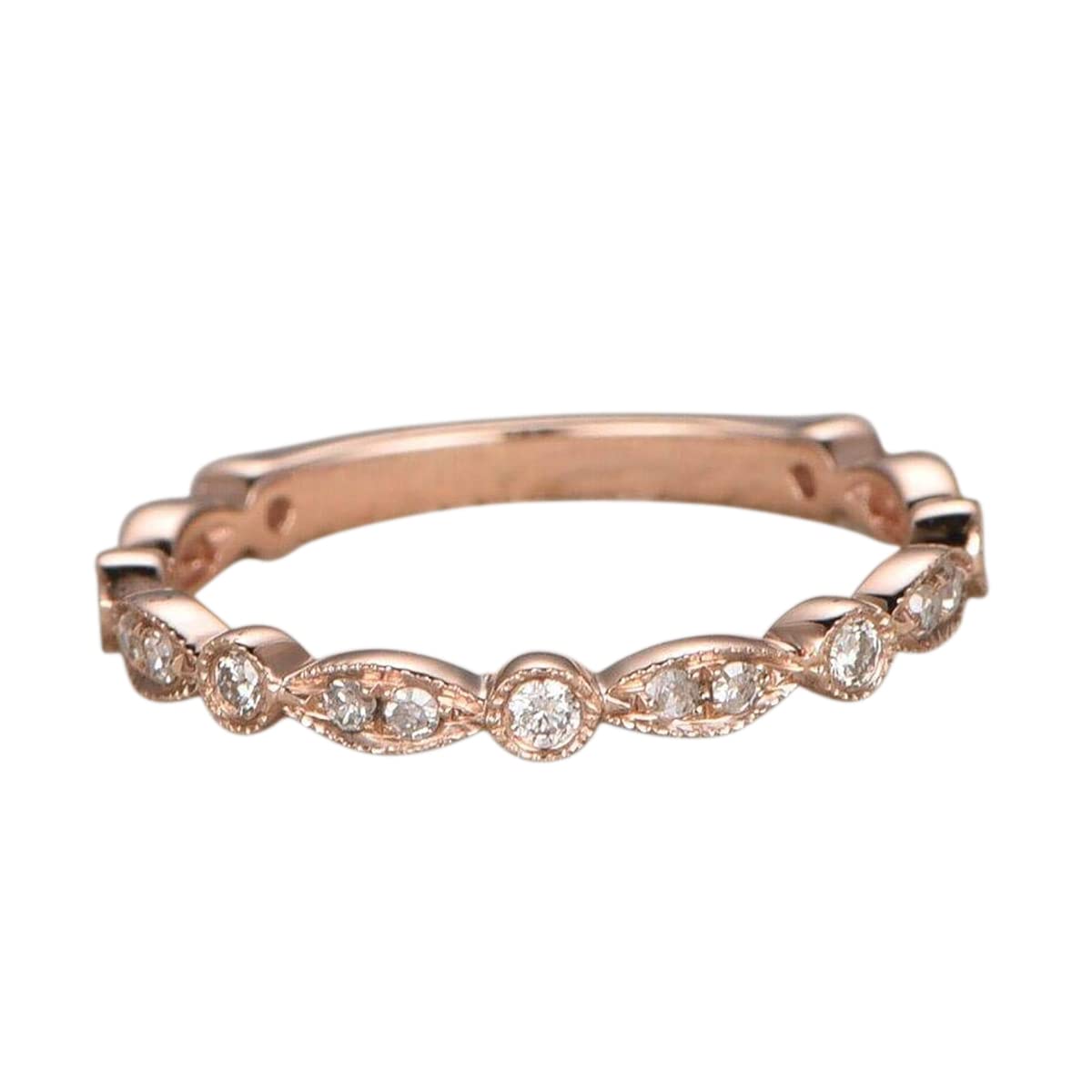 0.50 Carat Diamond Wedding Band Ring - 18k Gold Plated Engagement Ring for Women - Perfect for Bridal, Anniversary & Special Occasion Gifts