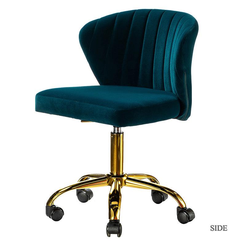 Premium Chandra Velvet Office Chair - Ergonomic Executive Desk Chair with Lumbar Support for Home & Office Workspaces - Comfortable Modern Computer Chair for Long Hours of Sitting