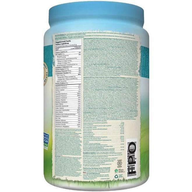 Garden of Life Raw Organic All In One Shake - Lightly Sweetened Vanilla Protein Powder (1038g) | Meal Replacement & Post-Workout Recovery for Men & Women