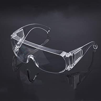 Protective Safety Goggles - Clear Lens, Wide Vision, Adjustable & Lightweight for Chemical Splash Protection - Ideal for Lab Work, DIY Projects & Industrial Safety