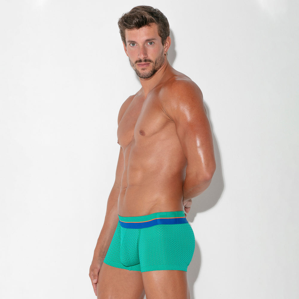 Code 22 Bright Boxer 2082 Mesh Green - Breathable & Comfortable Men's Underwear for Sports & Everyday Wear