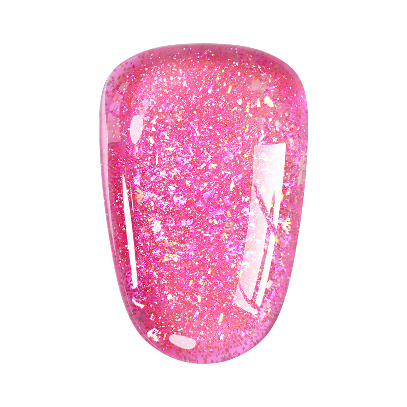 Reflective Gel Nail Polish Set with Mica Flakes - Neon #01 (7ml) for Stunning Nail Art & UV/LED Manicures - Perfect for Parties, Holidays & Special Occasions