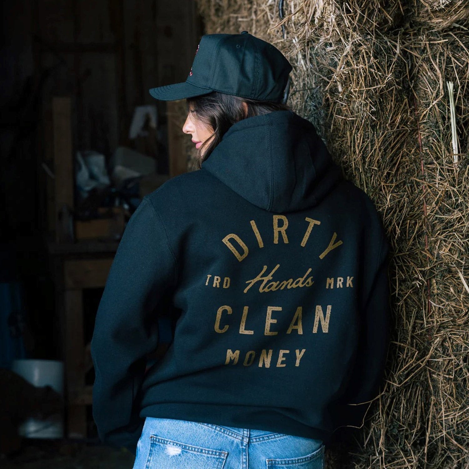 Troll Co. Women's Juno Dirty Hands Clean Money Hoodie - Soft & Comfortable Pullover Sweatshirt for Casual Wear, Street Style & Everyday Outfits