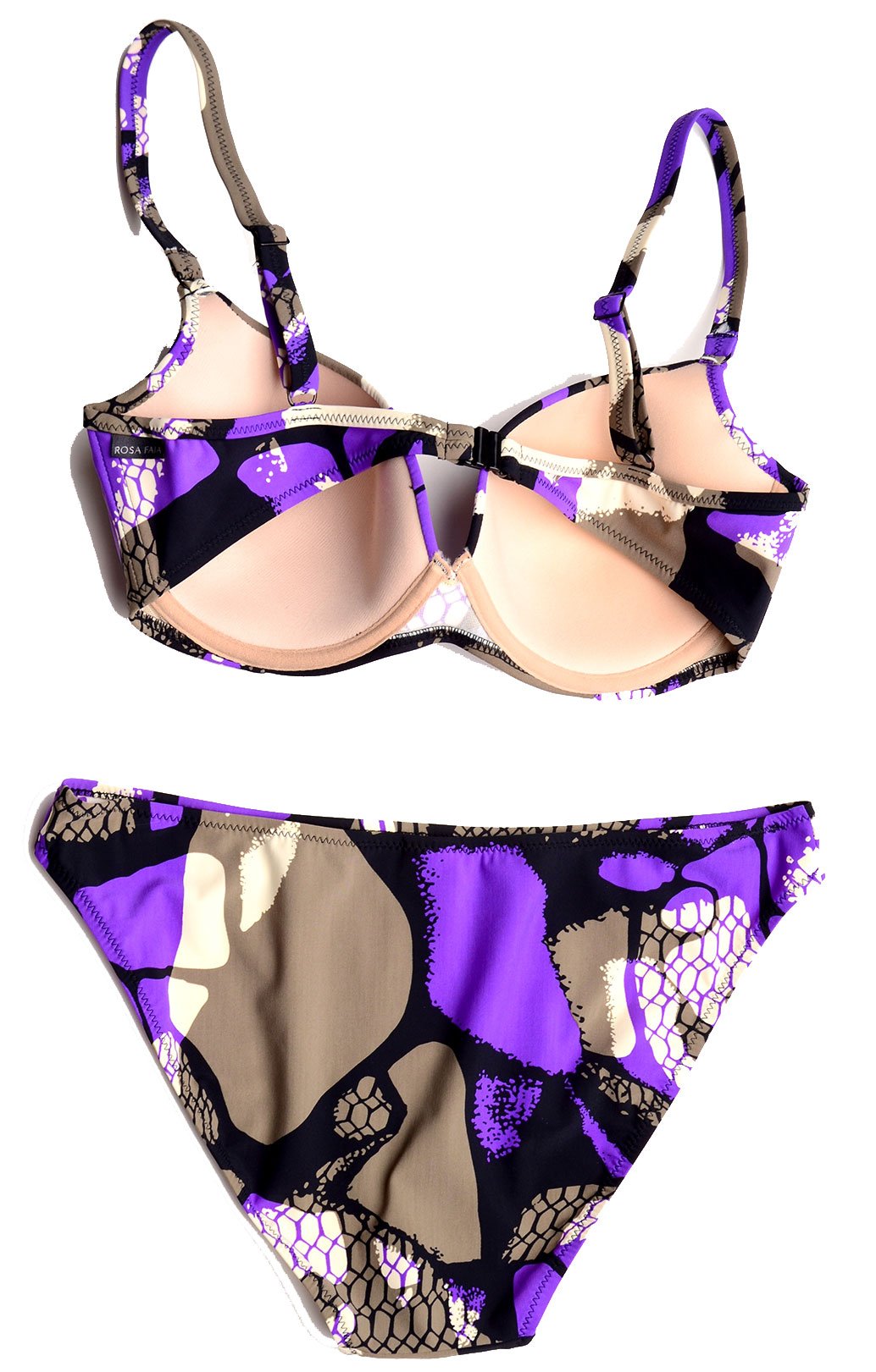 Anita Rosa Faia Darina Underwire Bikini Set L2 8789 - Sexy Purple Print Bikini Top & Bottom (Size 10D) for Women | Perfect for Beach, Pool Party & Summer Vacation