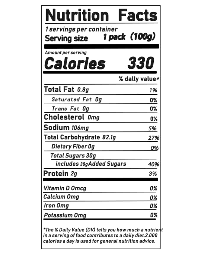 Chinese Mango Toffee Candy - Healthy Fruit Juice Gummy Snacks for Office & Travel (100G)