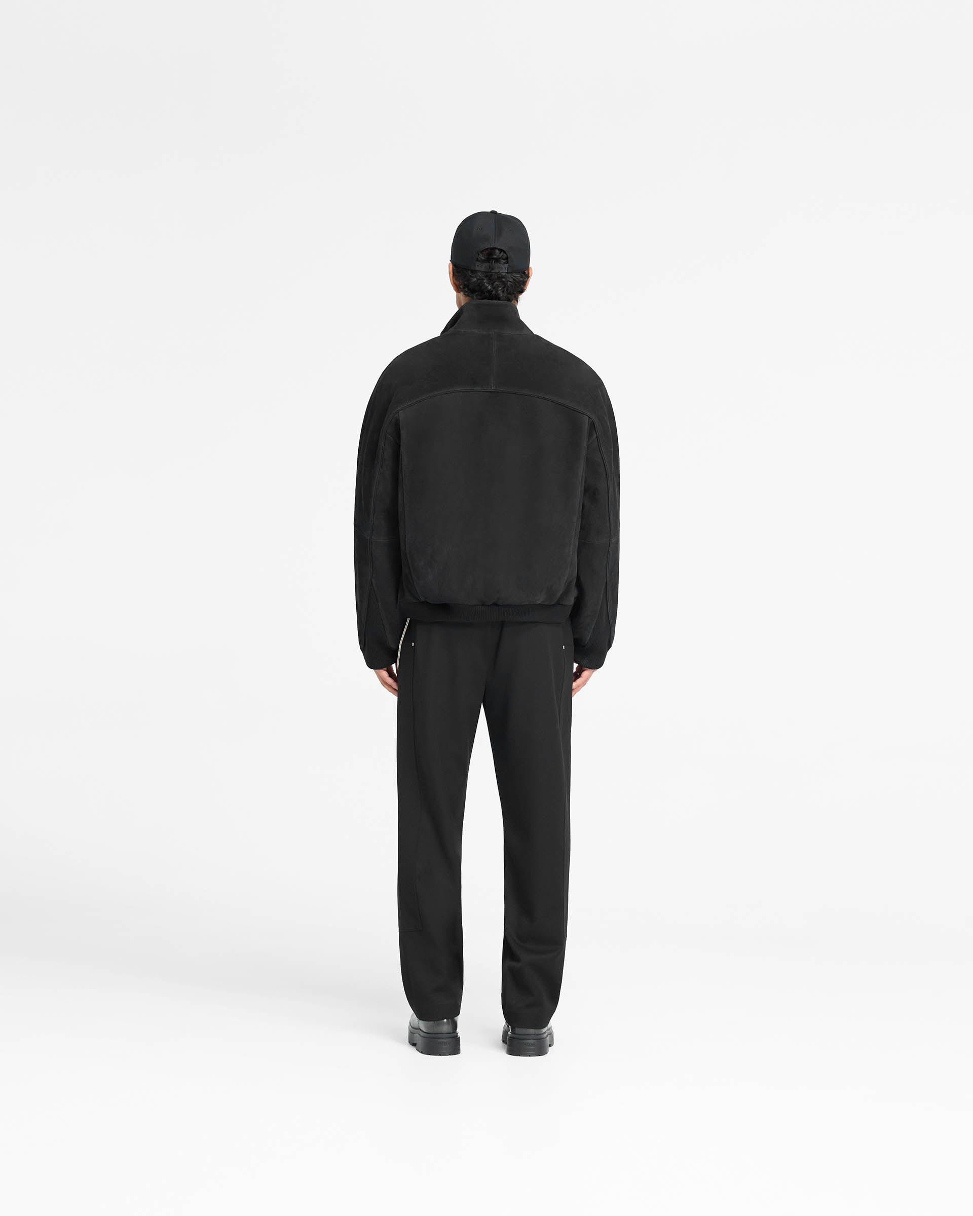 Men's Black Suede Bomber Jacket - Stylish & Comfortable Outerwear for Casual Wear & Night Out