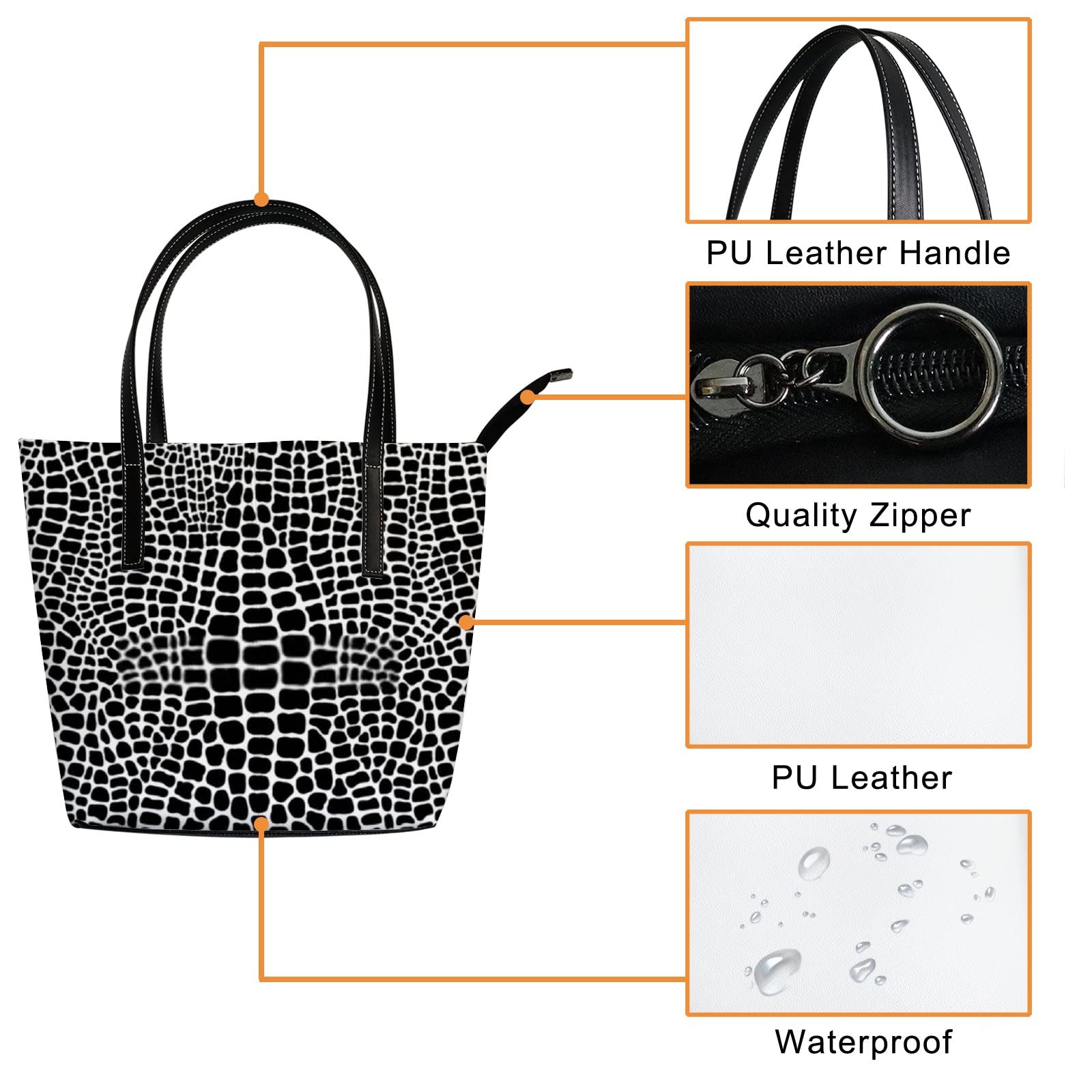 Stylish Genuine Leather Tote Bag for Women - Crossbody Work Handbag with Adjustable Strap - Perfect for Office, Travel & Everyday Use