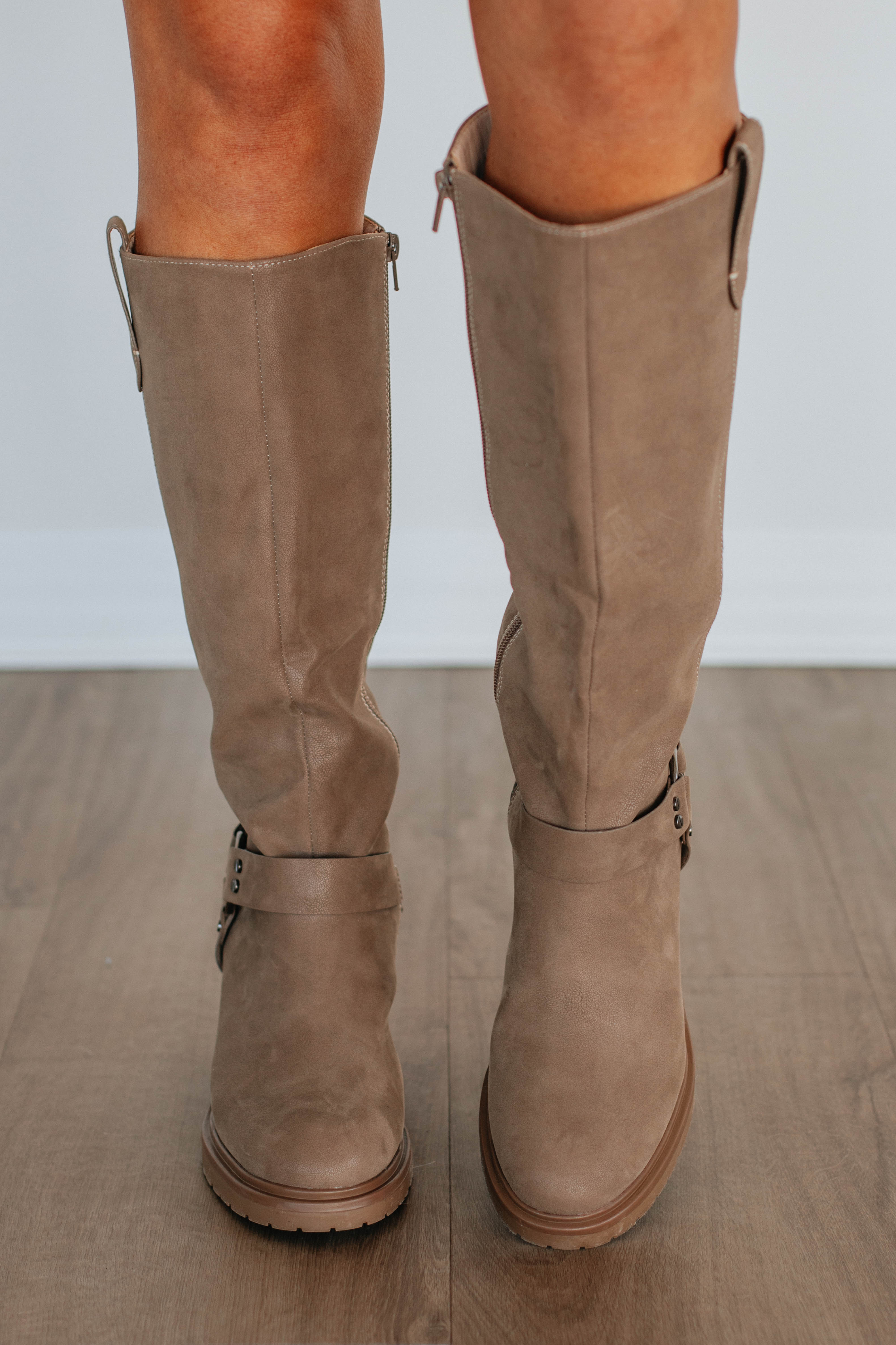 Stylish Dark Taupe Boots for Women - Comfortable & Trendy Ankle Boots for Fall & Winter Fashion | Perfect for Office, Dating & Casual Outfits