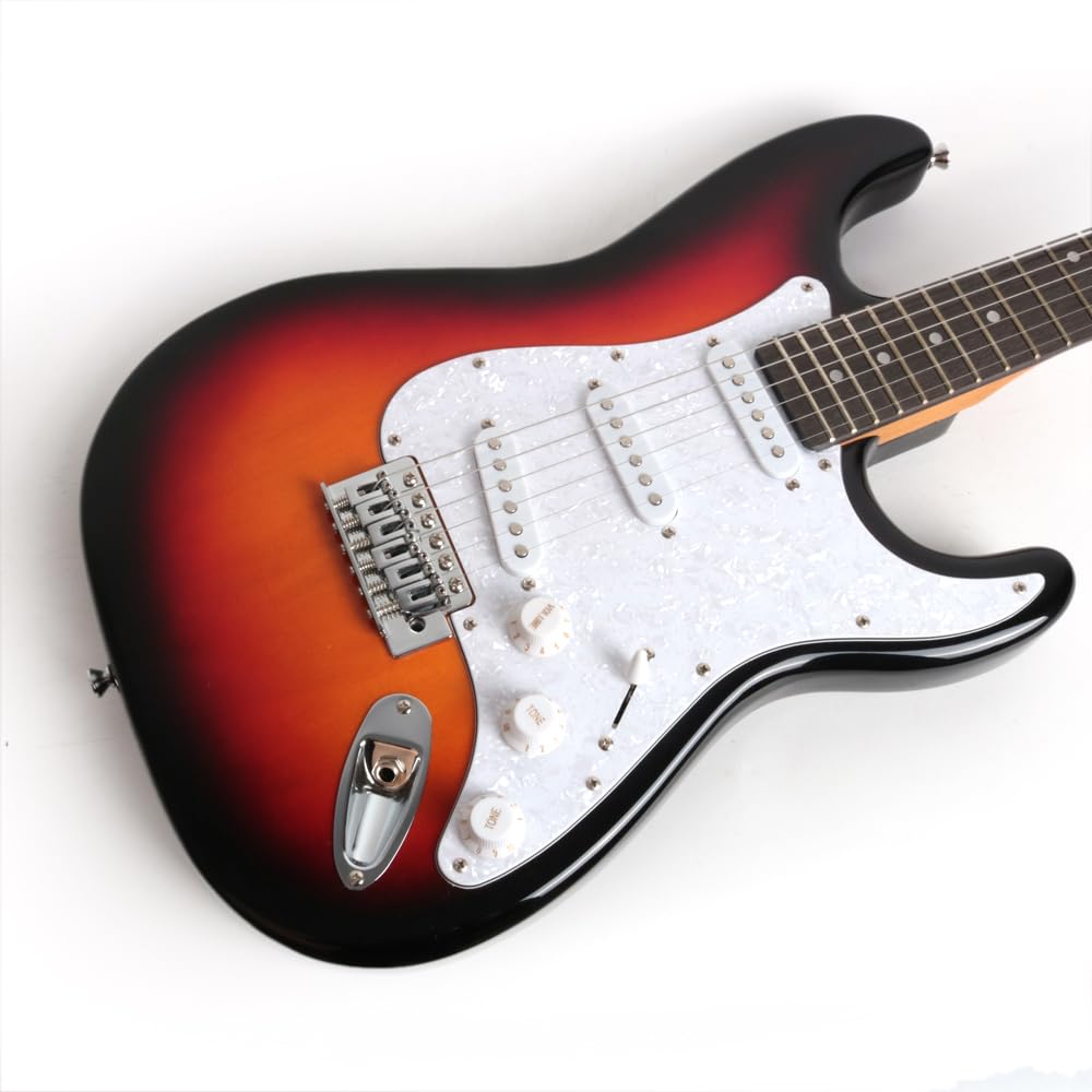 Full Size Beginner Electric Guitar Starter Kit with 10W Amplifier, Gig Bag, Picks, Cable, Strap & Extra Strings - Perfect for Home Practice, Music Lessons & Live Performances (FSTS-30, Sunburst)