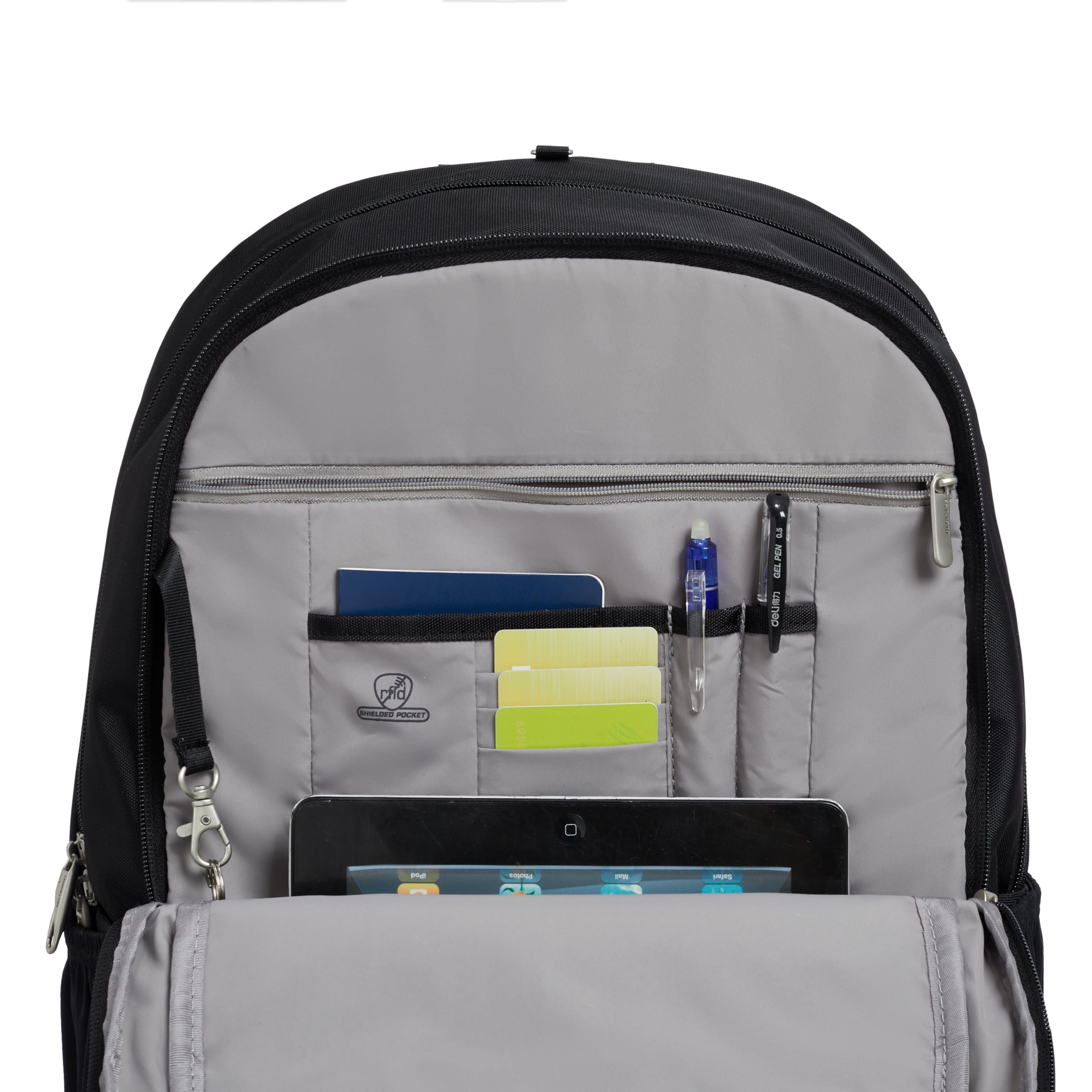 Travelon Classic Journeys 25L Anti-Theft Travel Backpack for Men & Women - Lightweight Carry-On Backpack for Commuting, Hiking & Airplane Travel