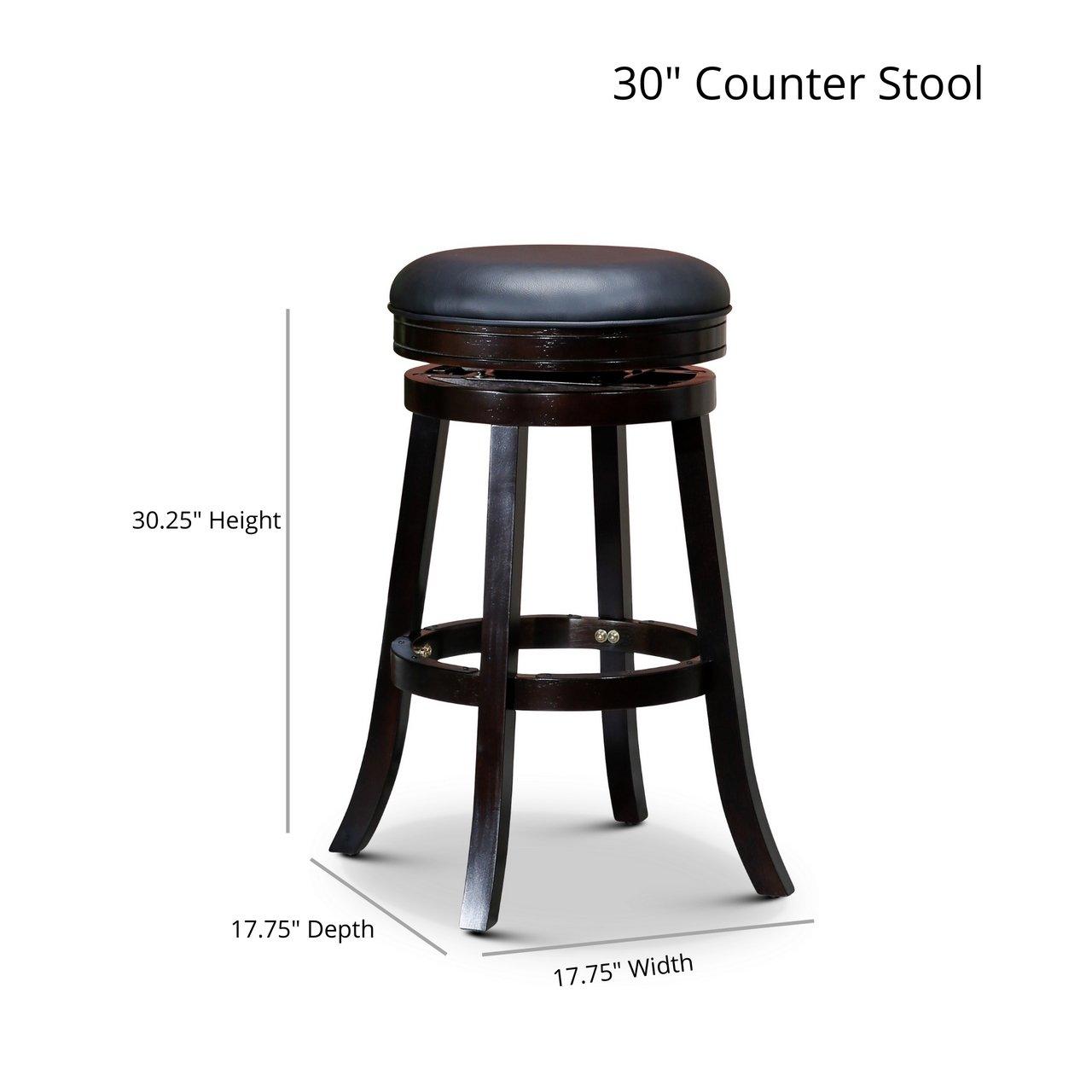 Creede Bonded Leather Backless Swivel Stool - 24