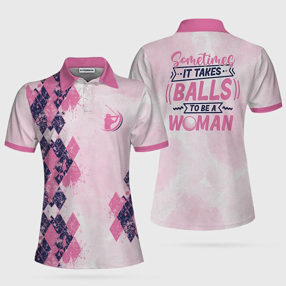 HYPERFAVOR Women's Quick-Dry Short Sleeve Golf Polo Shirt Set of 2 - Moisture Wicking Pink Golf Tops for Ladies - Perfect for Golf Course, Clubhouse & Casual Summer Outings