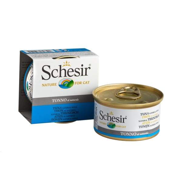 Schesir Tuna in Water Canned Cat Food 85g - Grain-Free Wet Cat Food for Adult Cats - Perfect for Picky Eaters & Healthy Hydration