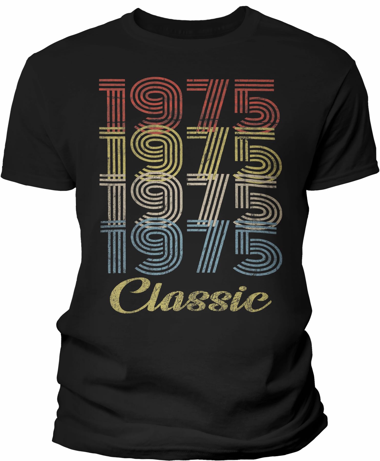 1975 Vintage 50th Birthday Gift T-Shirt for Men - Classic Retro 50 Years Old Birthday Present - Perfect for 50th Birthday Parties & Milestone Celebrations