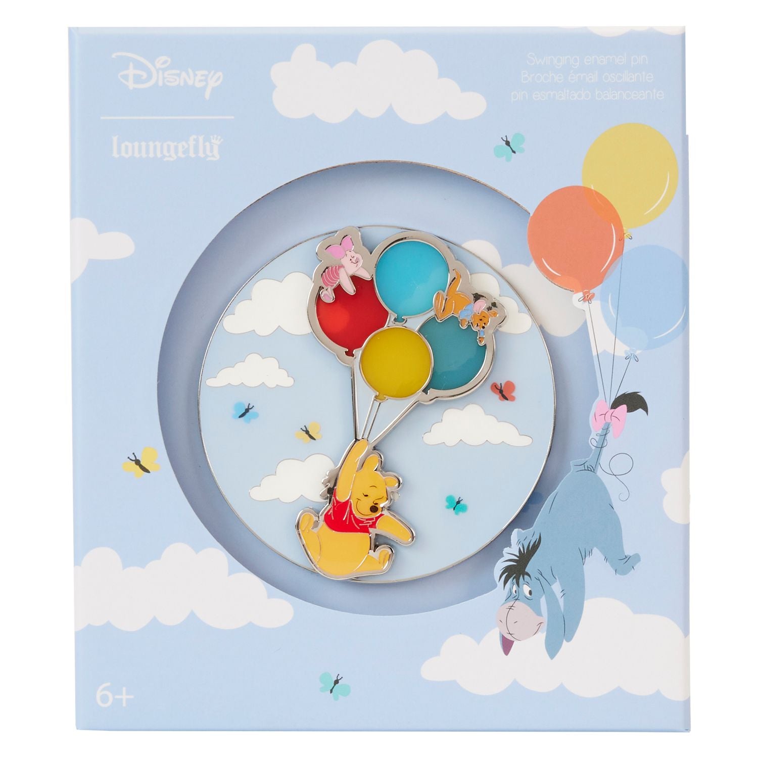 Disney Loungefly Winnie the Pooh and Friends on Balloons Collector Box Pin Set - Limited Edition 3-Piece Disney Pins for Fans, Collectors & Gifts | Perfect for Disney Parks, Lanyards, Backpacks & Pin Trading