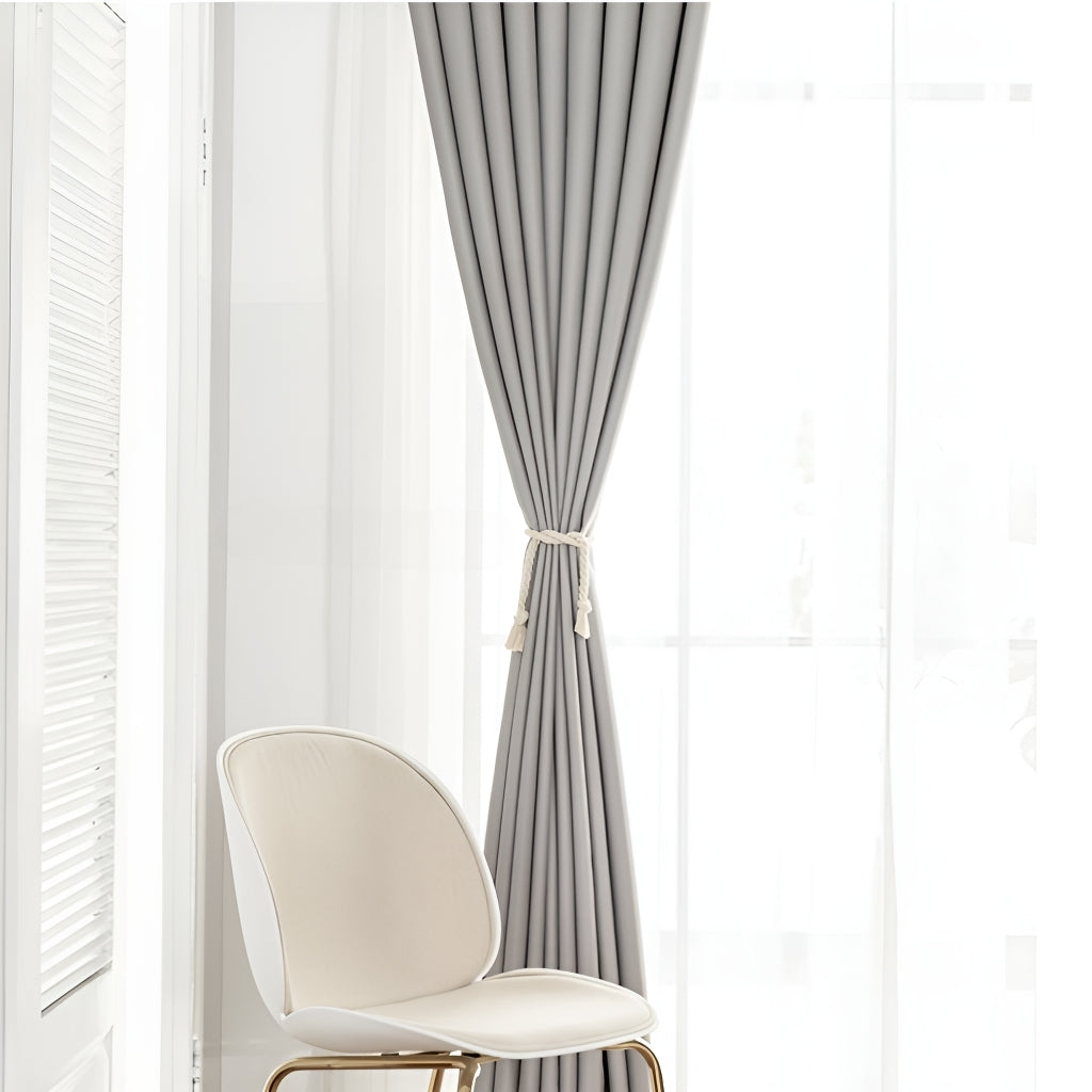 Presley Polyester Minimalist Soundproof Blackout Custom Curtains - Thermal Insulated Window Drapes for Bedroom, Living Room & Home Theater
