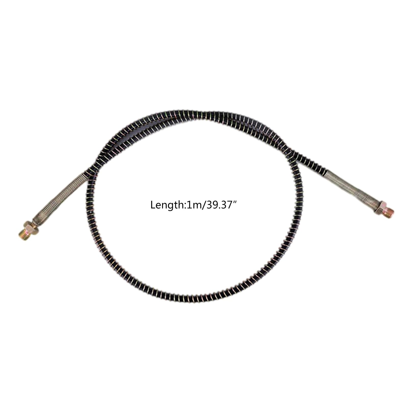 WEISUYUUS 1m High Pressure Pump 63MPA with Spring Hose & M10 Thread - Replacement Part for Pressure Washer Hose Adapter - Perfect for Car Washing, Home Cleaning, and Industrial Use