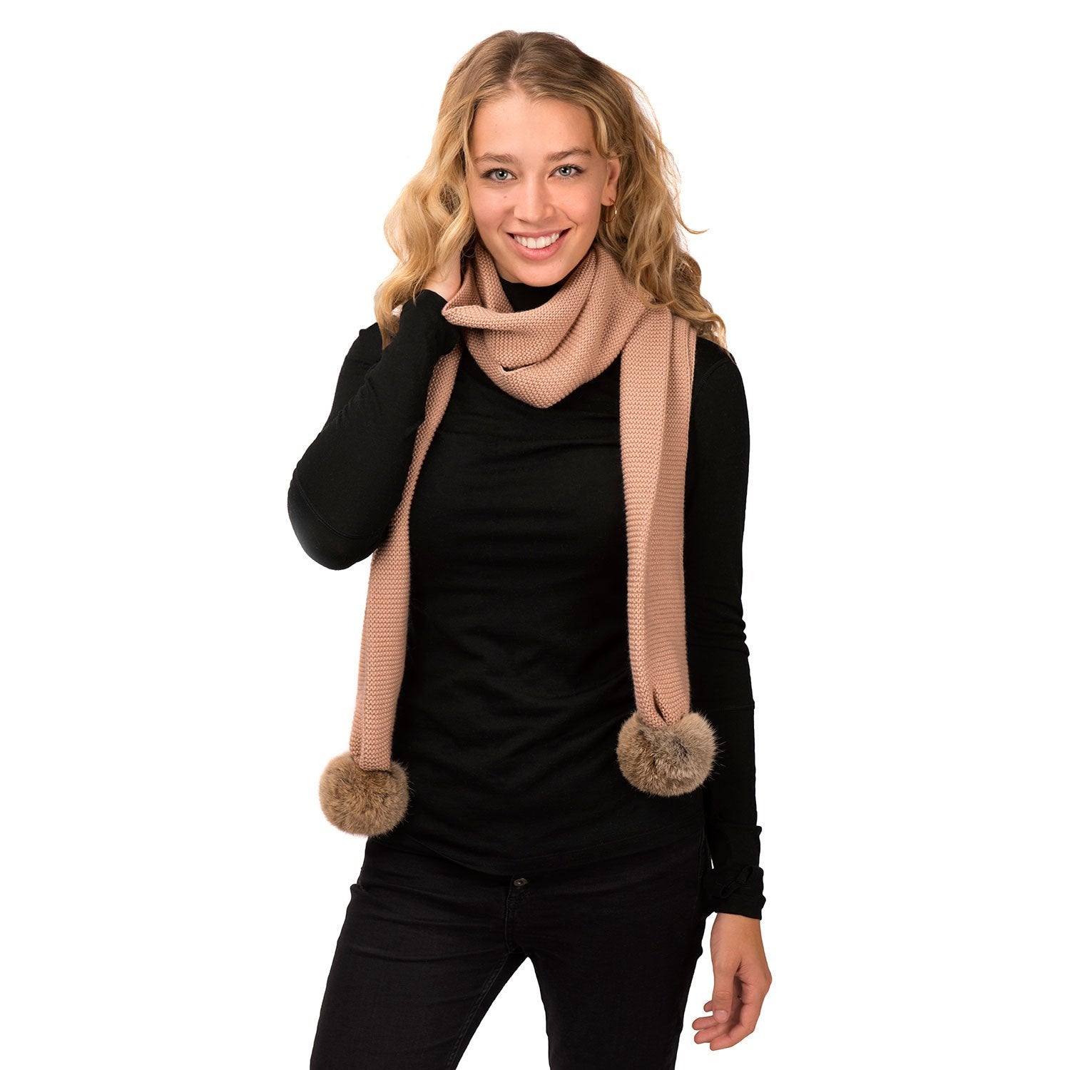 Sofia Scarf - Soft Salmon Natural Color Womens Fashion Accessory for Everyday Wear, Office & Special Occasions