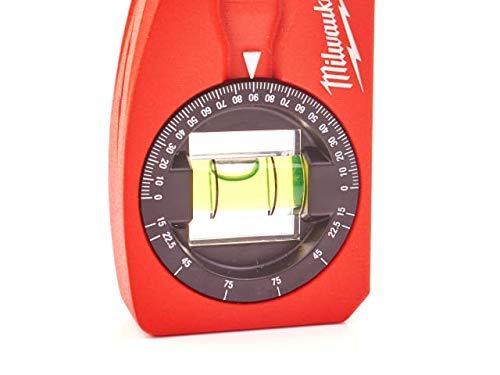 Milwaukee 4932459597 932459597 7.8cm Magnetic Pocket Level - Red | Compact & Durable for Construction, DIY Projects & Home Improvement