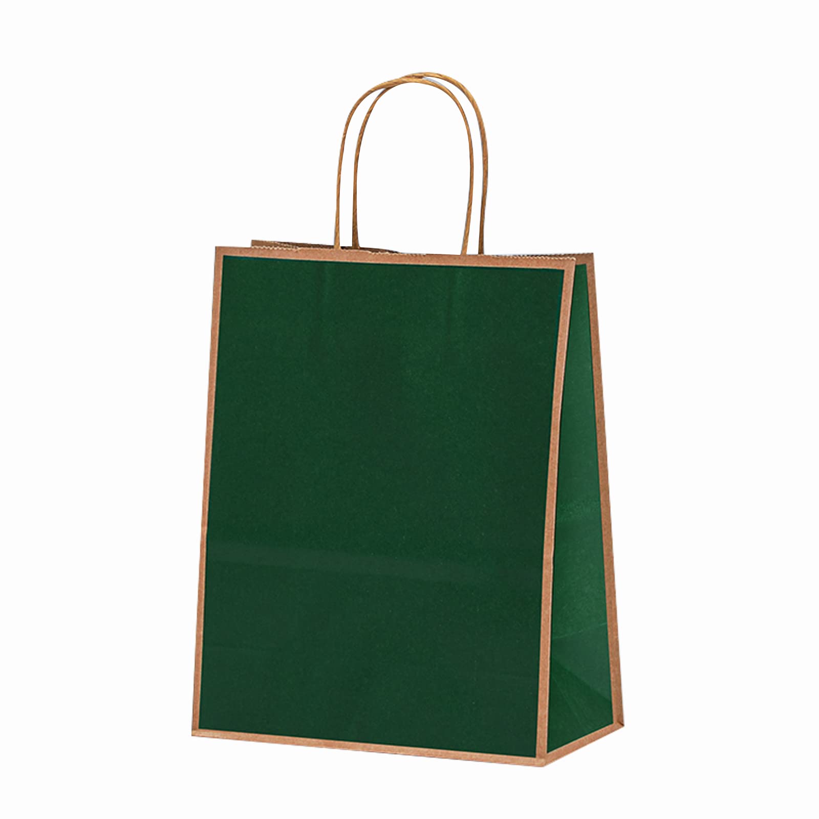 100 Pcs Kraft Paper Gift Bags with Handles - 10x5x13in (26x12x33cm) Eco-Friendly Retail Packaging for Grocery, Lunch, Fruits, Kids Parties, Holiday Gifts & Arts Crafts - Perfect for Birthday, Christmas, Wedding Favors and Store Displays