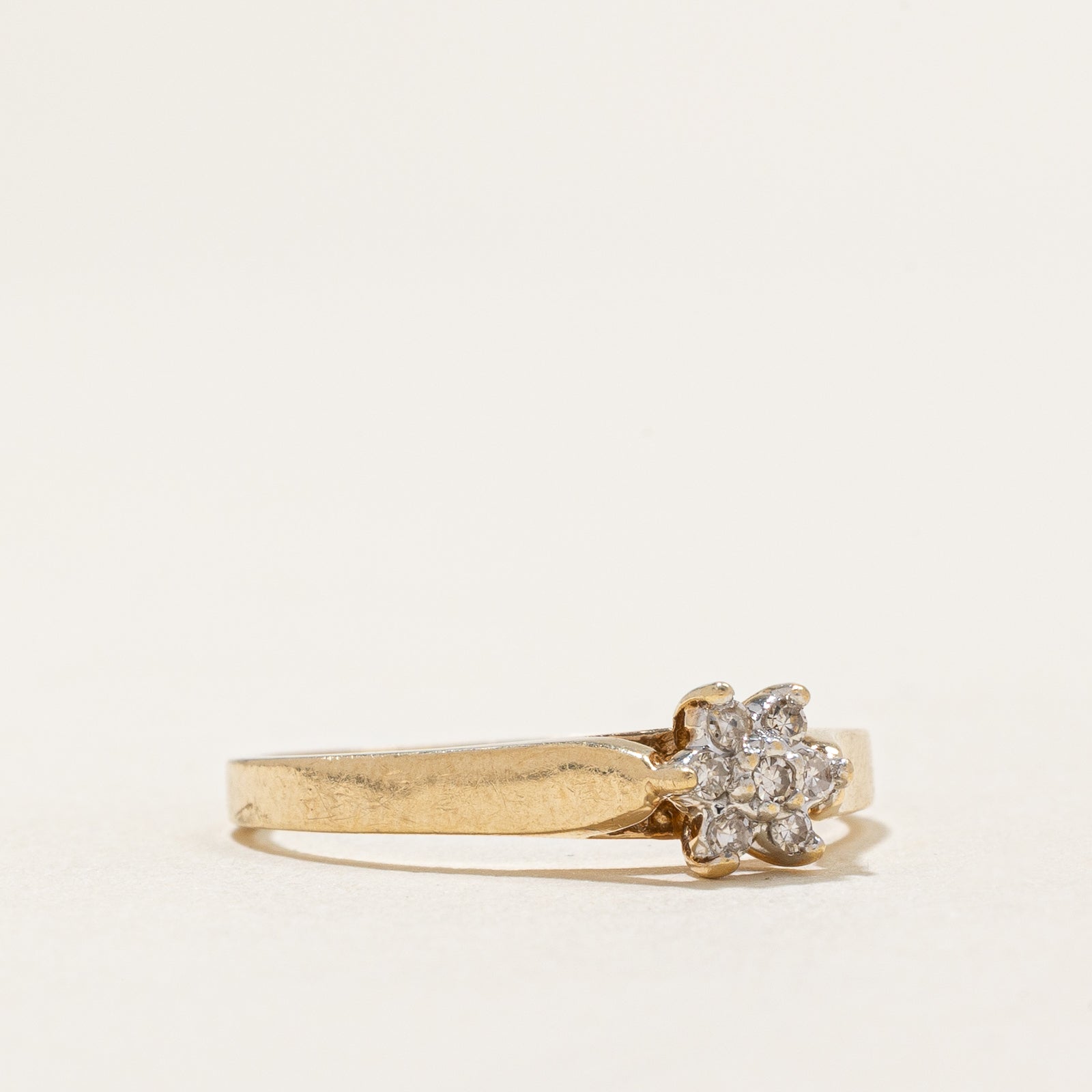 0.05ctw Cluster Diamond Ring for Women - Size 6.75 | Elegant Wedding, Engagement & Anniversary Jewelry Gift