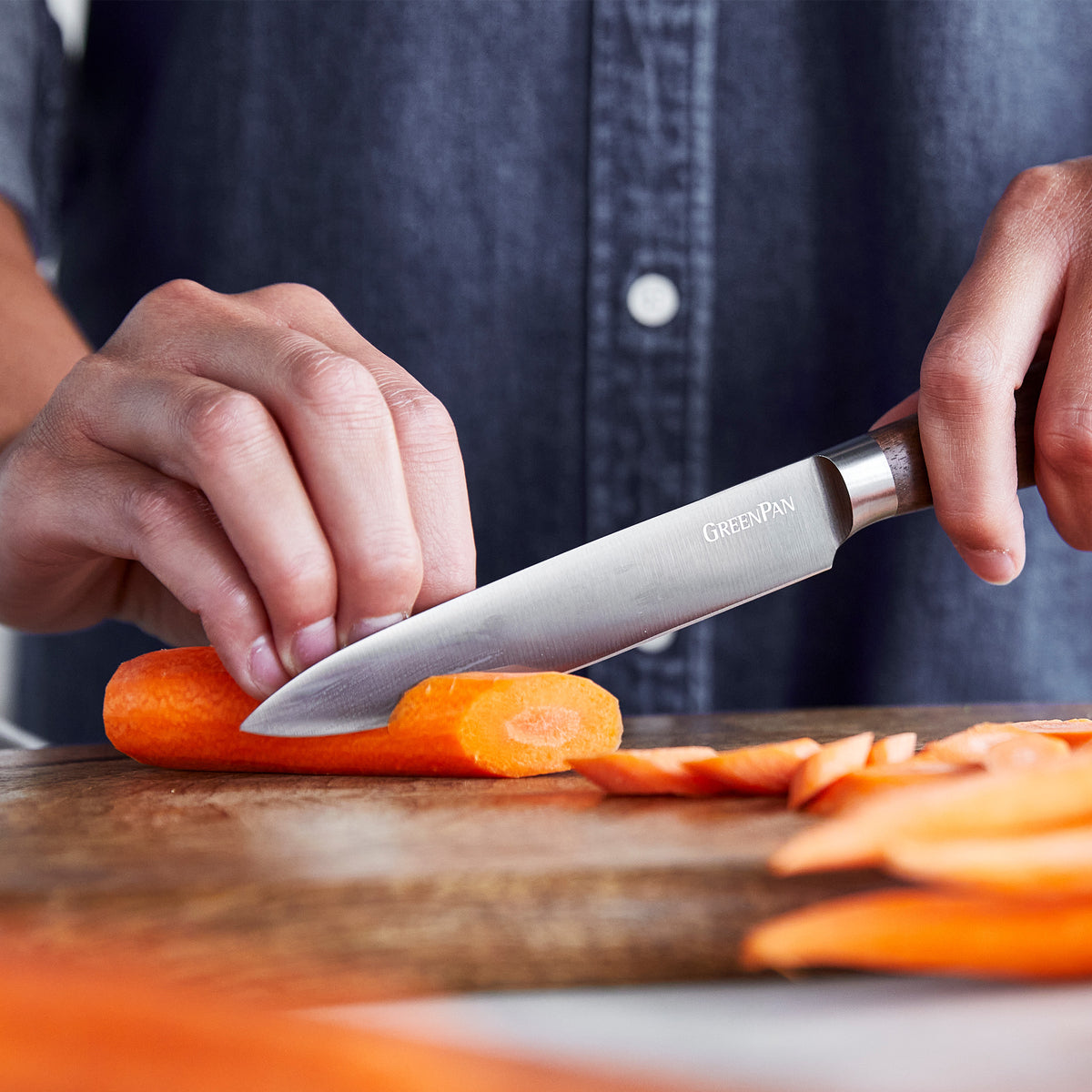 Premium Titanium Utility Knife Set of 5 with Walnut Handle - Perfect for Camping, Kitchen & Outdoor Cooking