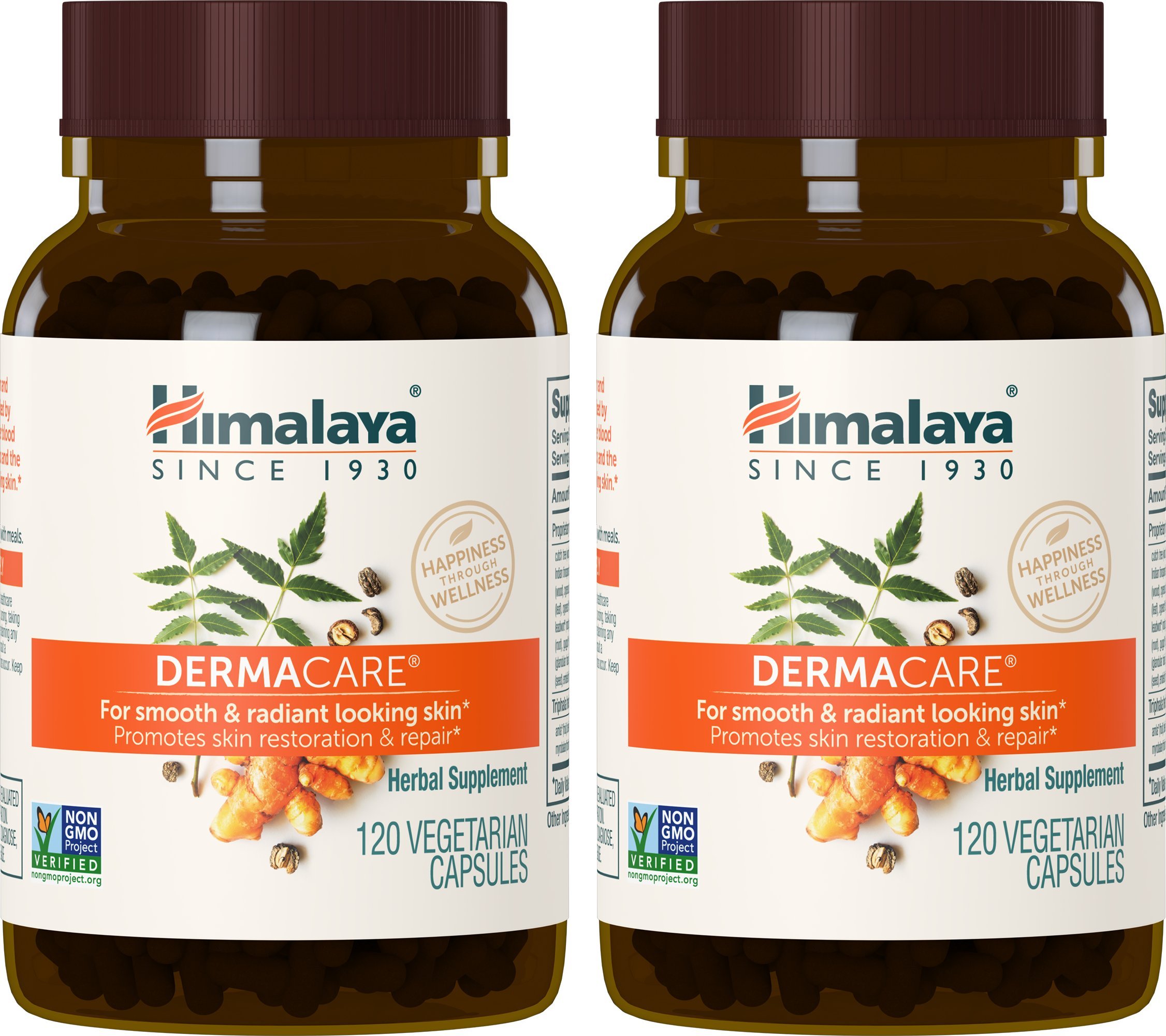Himalaya DermaCare Acne Relief Supplement - 560mg Clear Skin Capsules (120 Count, 2-Pack) for Smooth & Radiant Complexion | 2 Month Supply | Face Care for Teens & Adults | Perfect for Daily Skincare Routine & Breakout Prevention