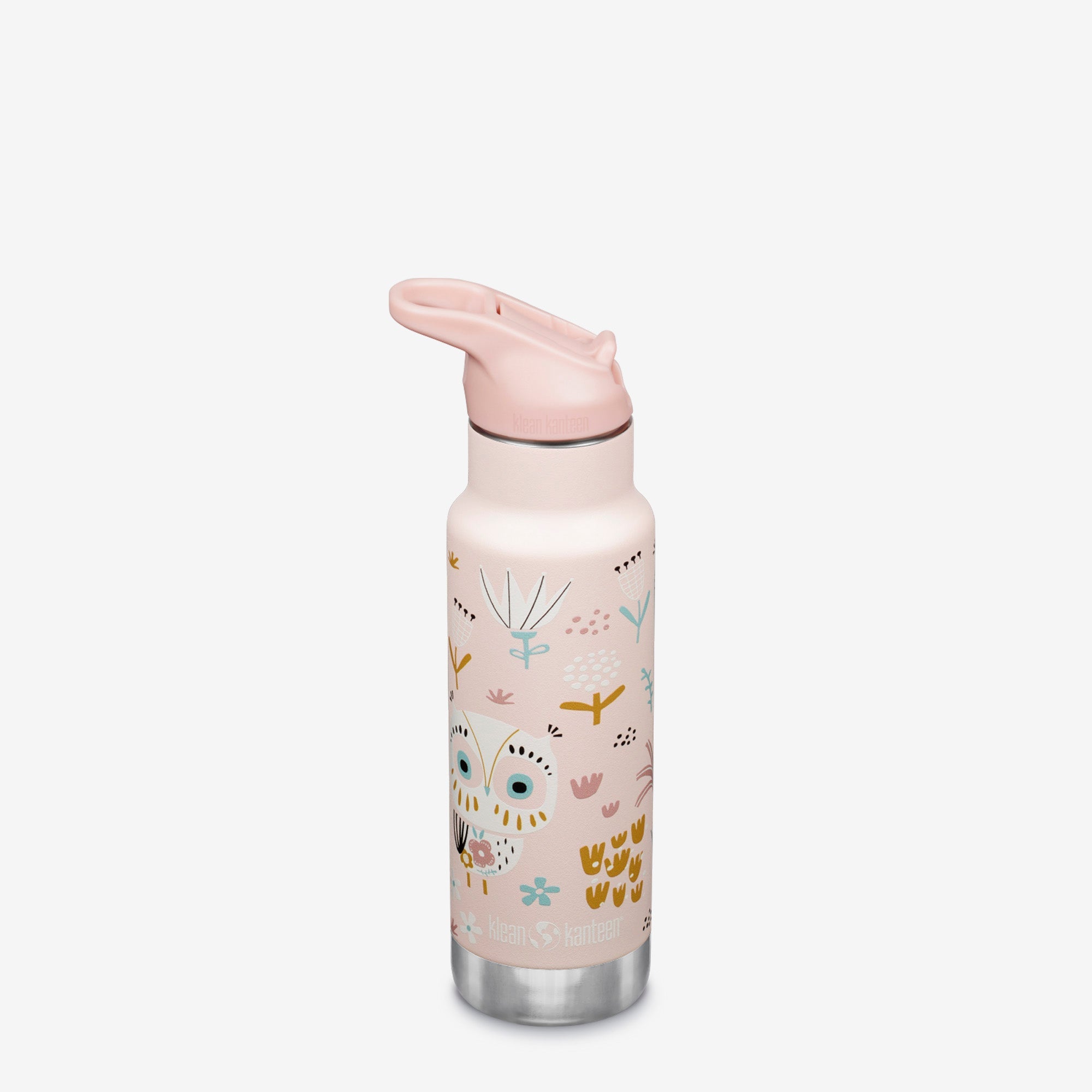 12 oz Classic Kids Insulated Water Bottle with Flip Seal Sport Cap & Straw - Leakproof Stainless Steel Water Bottle for School, Sports, Hiking & Outdoor Activities