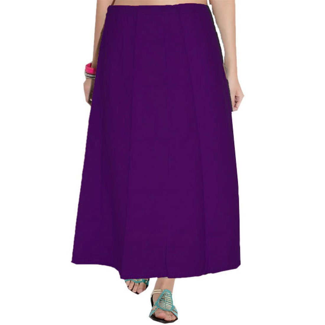 Odishabazaar Cotton Saree Petticoat Slip - Adjustable Free Size for Women | Perfect Under Skirt for Traditional Indian Dresses & Occasions
