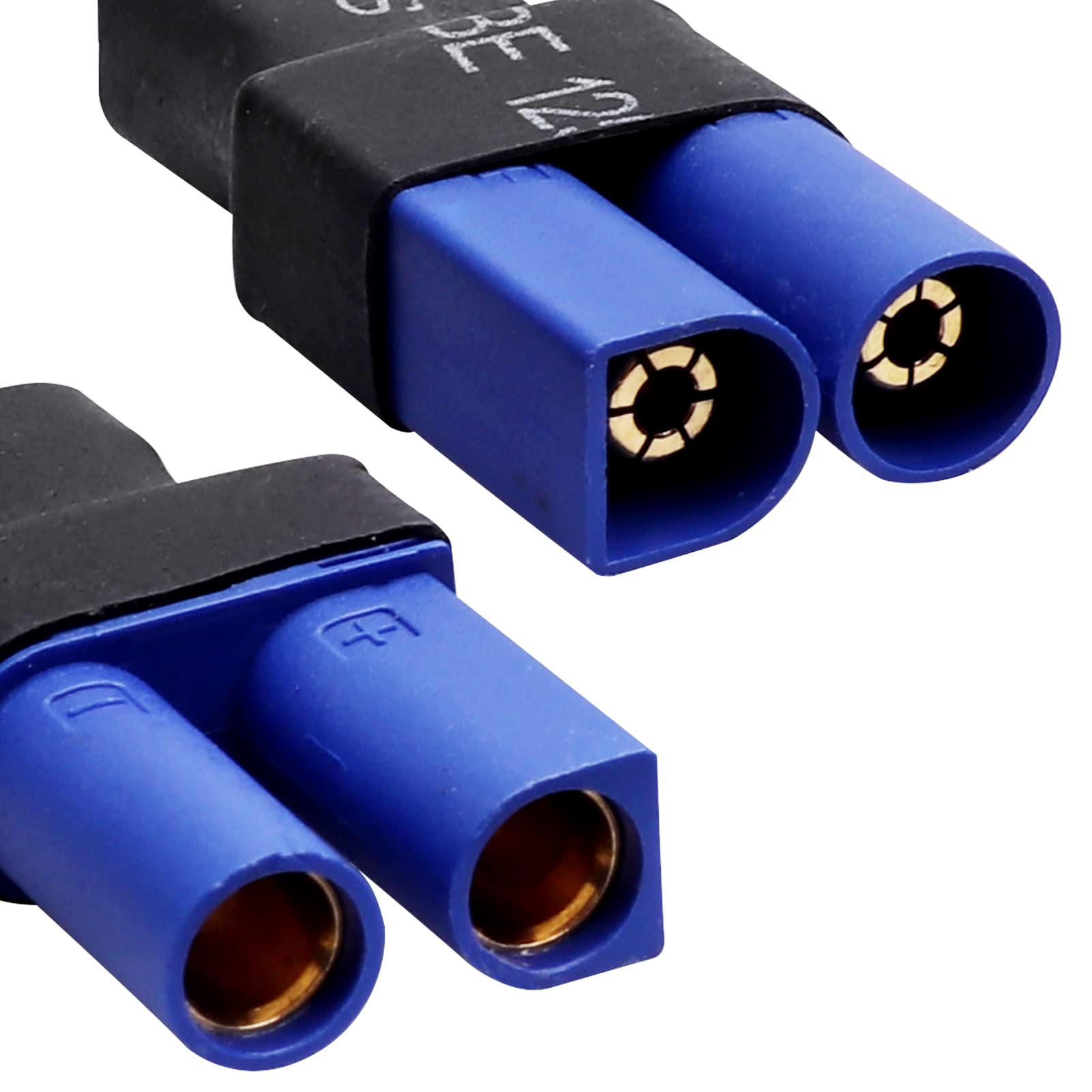HobbyPark Deans T Plug to EC5 Connector Adapter for RC LiPo Battery Charger Conversion with Battery Straps - Compatible with RC Cars, Drones, and Airsoft Battery Charging