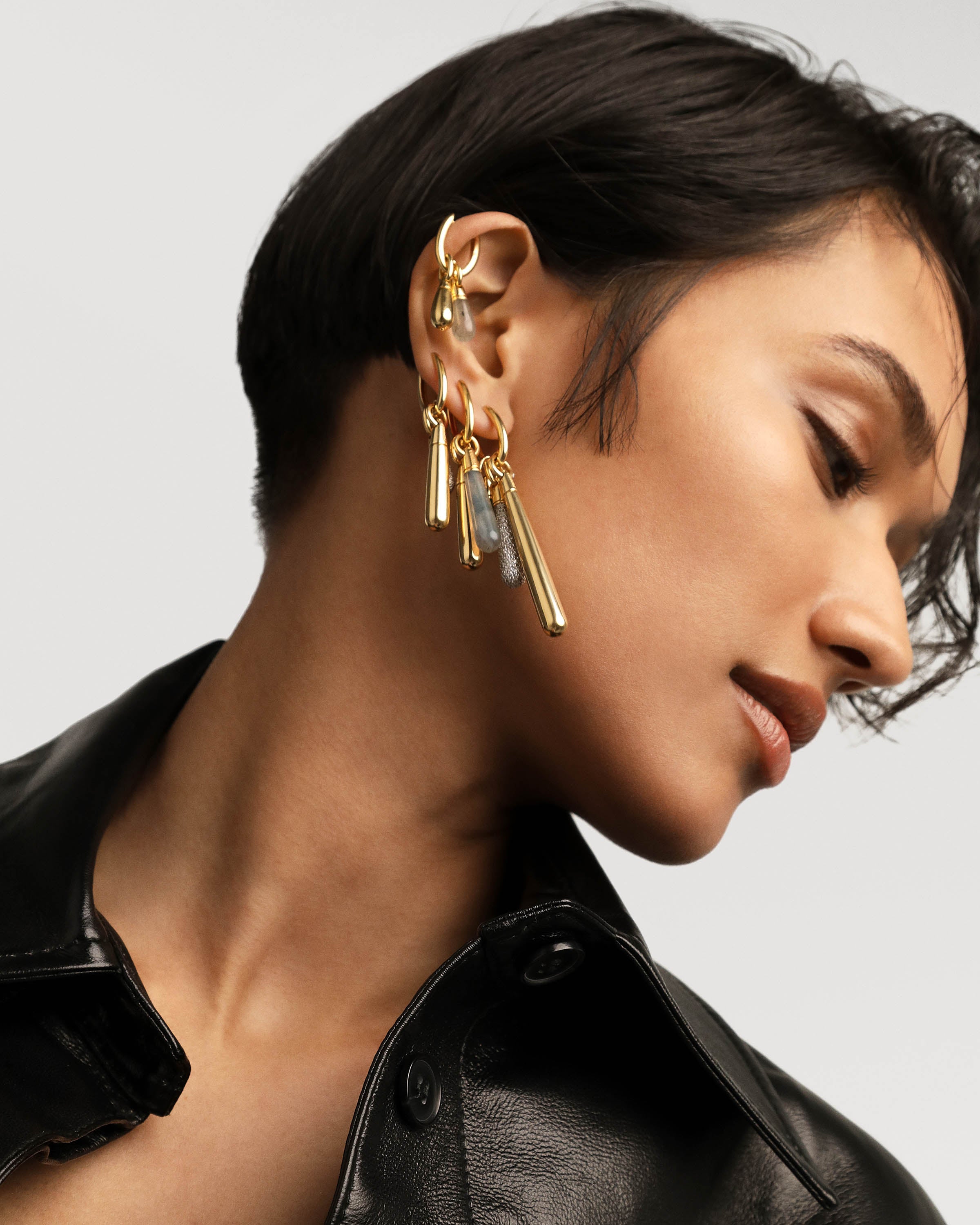 Elegant Large Drop Pendant Necklace - Minimalist Dangling Statement Jewelry for Women | Perfect for Evening Parties, Weddings & Special Occasions