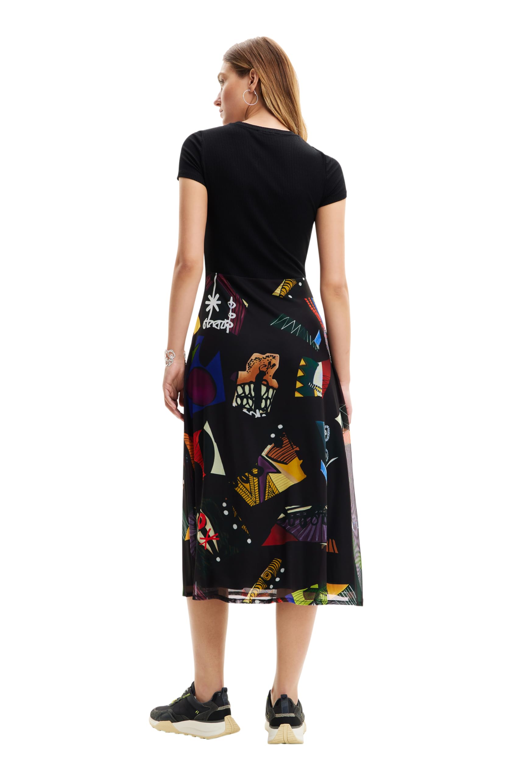 Desigual Women's Midi Dress - Floral Print Bohemian Style by Christian Lacroix | Summer Beach Dress, Party Wear & Casual Outfit