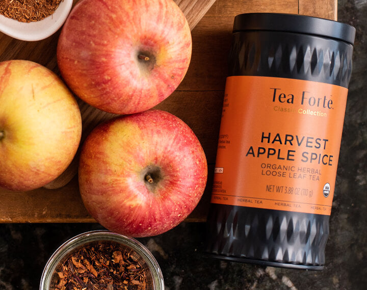 Premium Loose Leaf Tea Canisters - Airtight Stainless Steel Storage for Apple Spice Tea | Perfect for Kitchen Pantry Organization & Tea Gift Sets