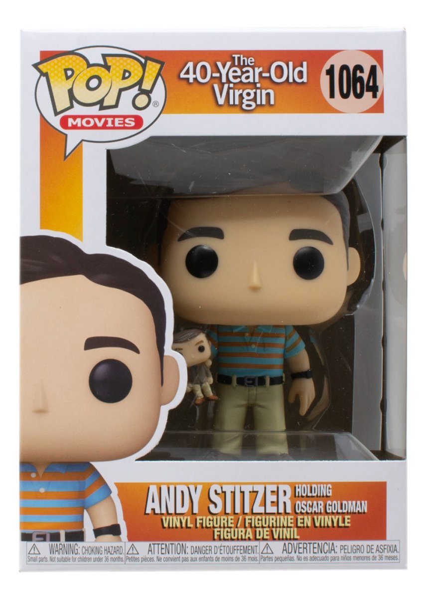 Andy Stitzer The 40 Year Old Virgin Funko Pop! Vinyl Figure #1064 - Collectible Movie Character Toy for Fans & Gift Idea - Perfect for Display, Movie Nights & Pop Culture Enthusiasts