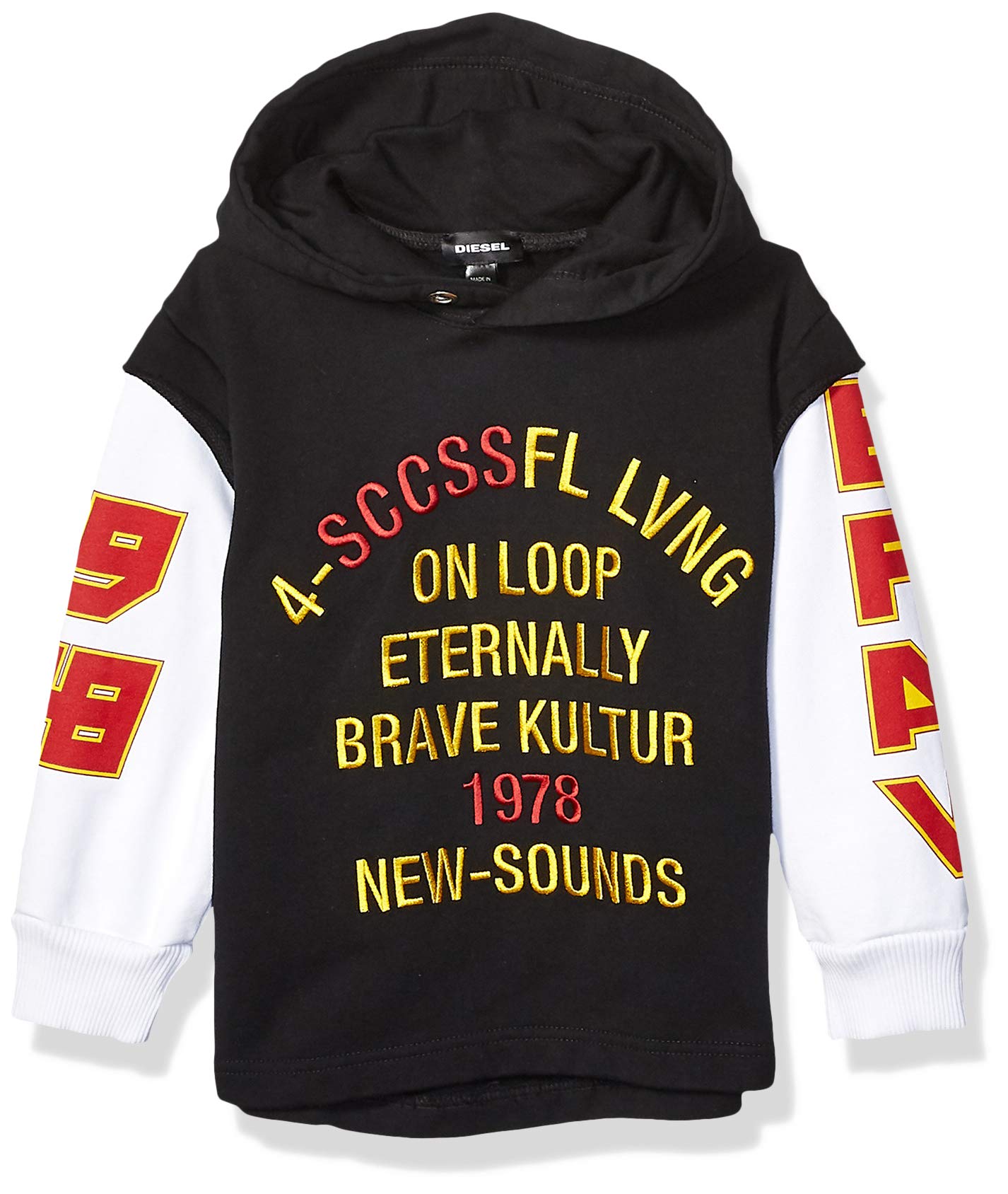 Diesel Boys' Hoodie - Stylish & Comfortable Pullover for Kids | Trendy Casual Wear for School, Play & Outdoor Activities