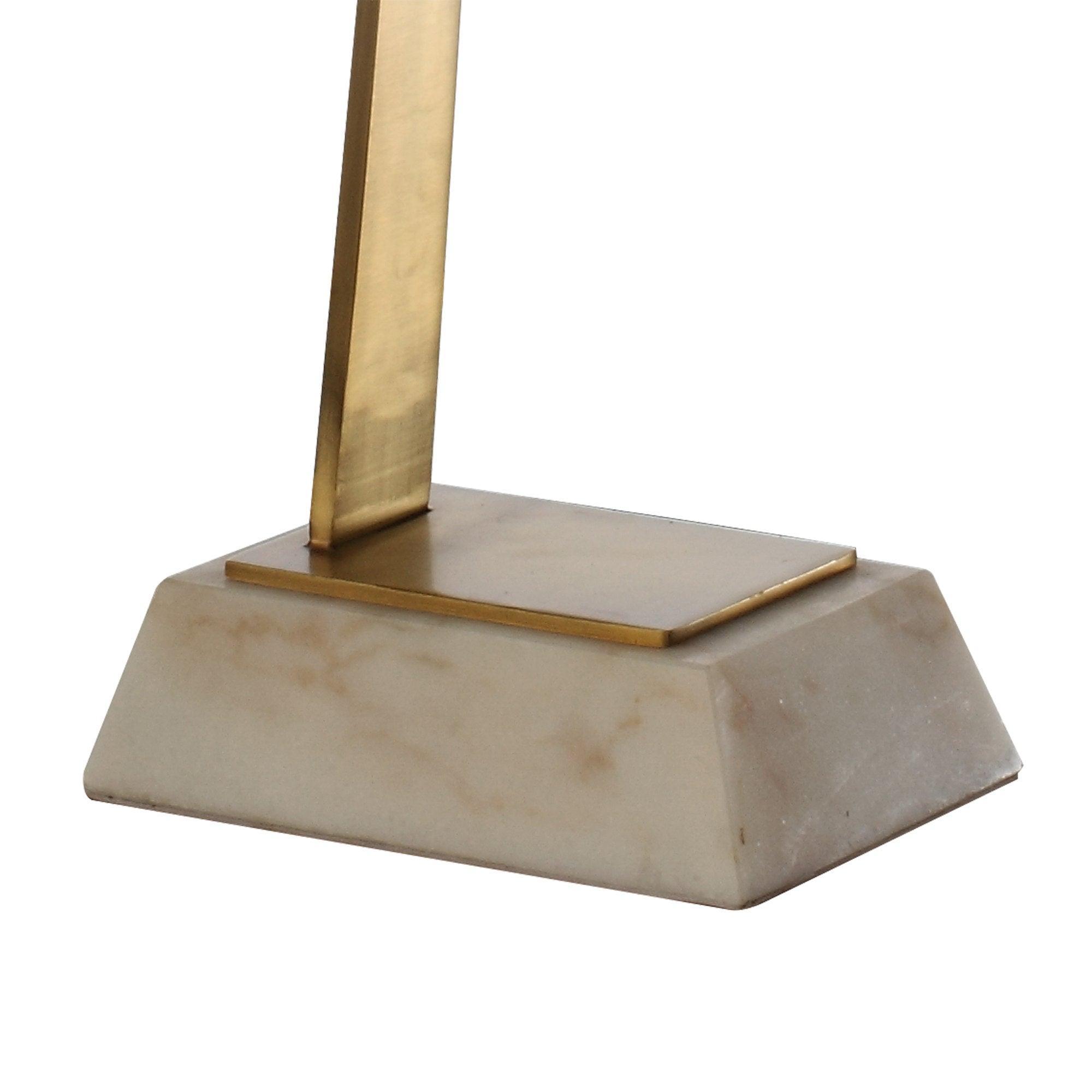 Golden Square Side Table with Marble Base - Modern End Table for Living Room, Bedroom & Office - Stylish Accent Table for Home Decor