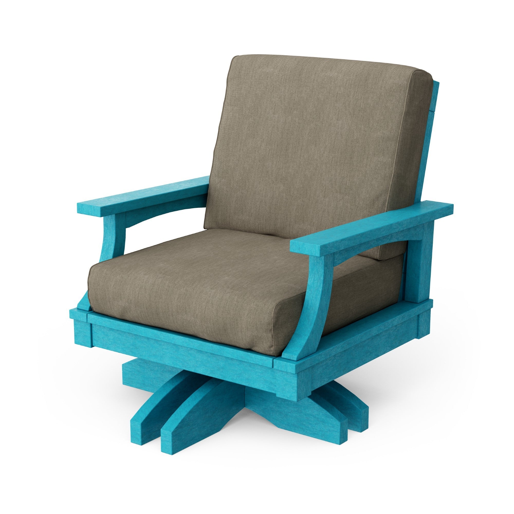Heritage Deep Seating Swivel Chair - 360° Rotating Patio Lounge Chair with Cushions, Weather-Resistant Outdoor Furniture for Garden, Poolside & Backyard Relaxation